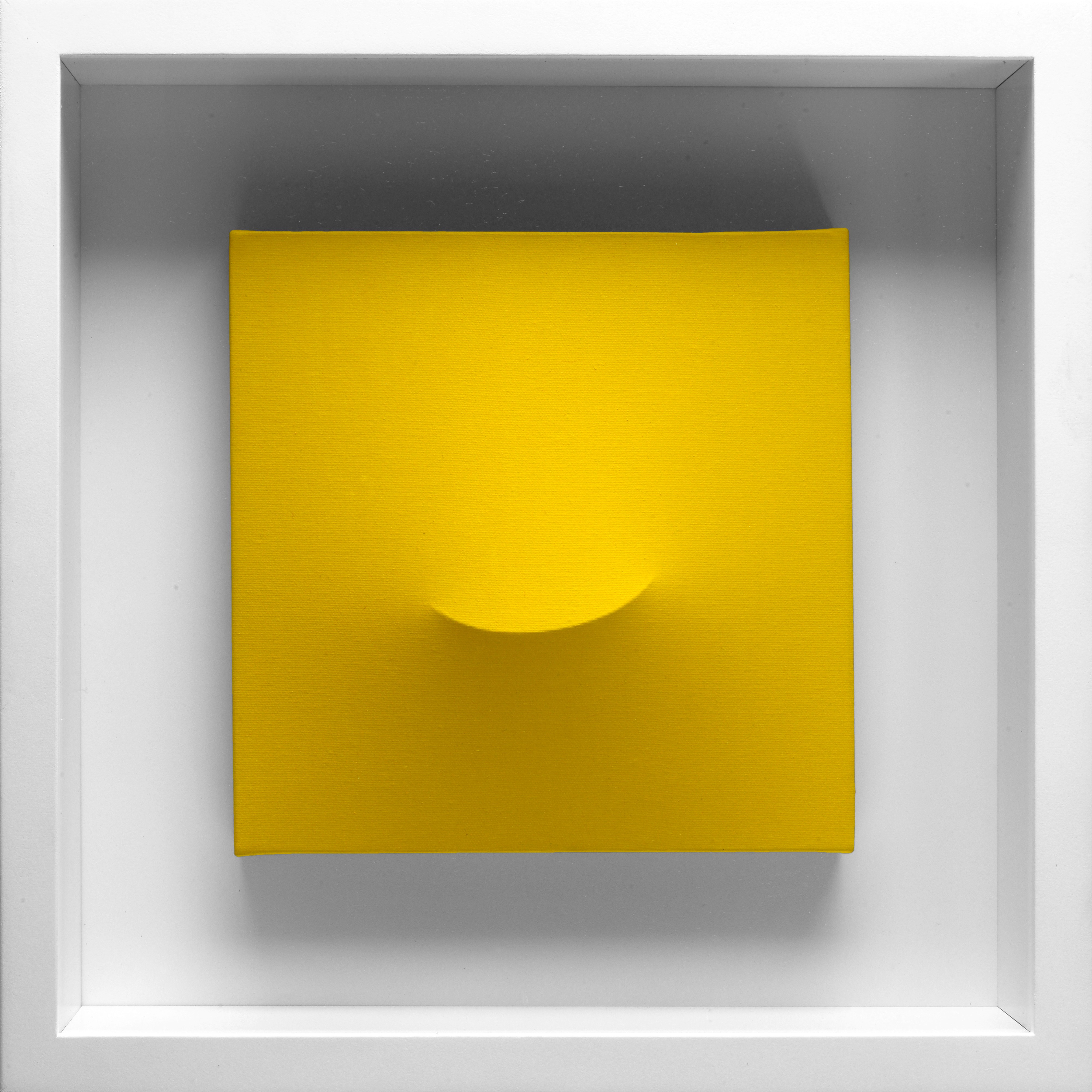 Turi Simeti - Segno giallo, acrilico su tela, 30x30 cm, 2015