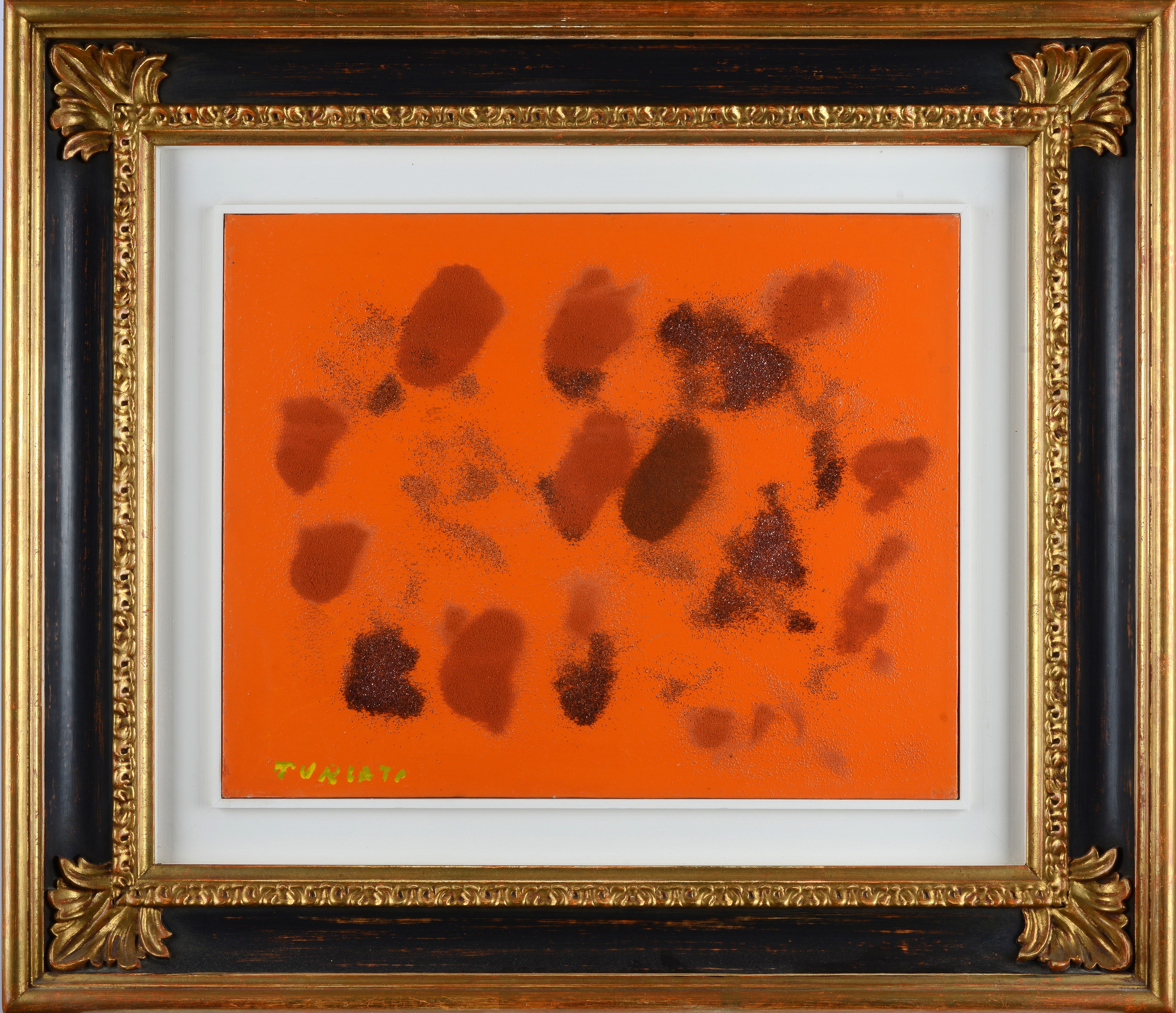 Giulio Turcato - Cangiante arancio, olio e tecnica mista su tela