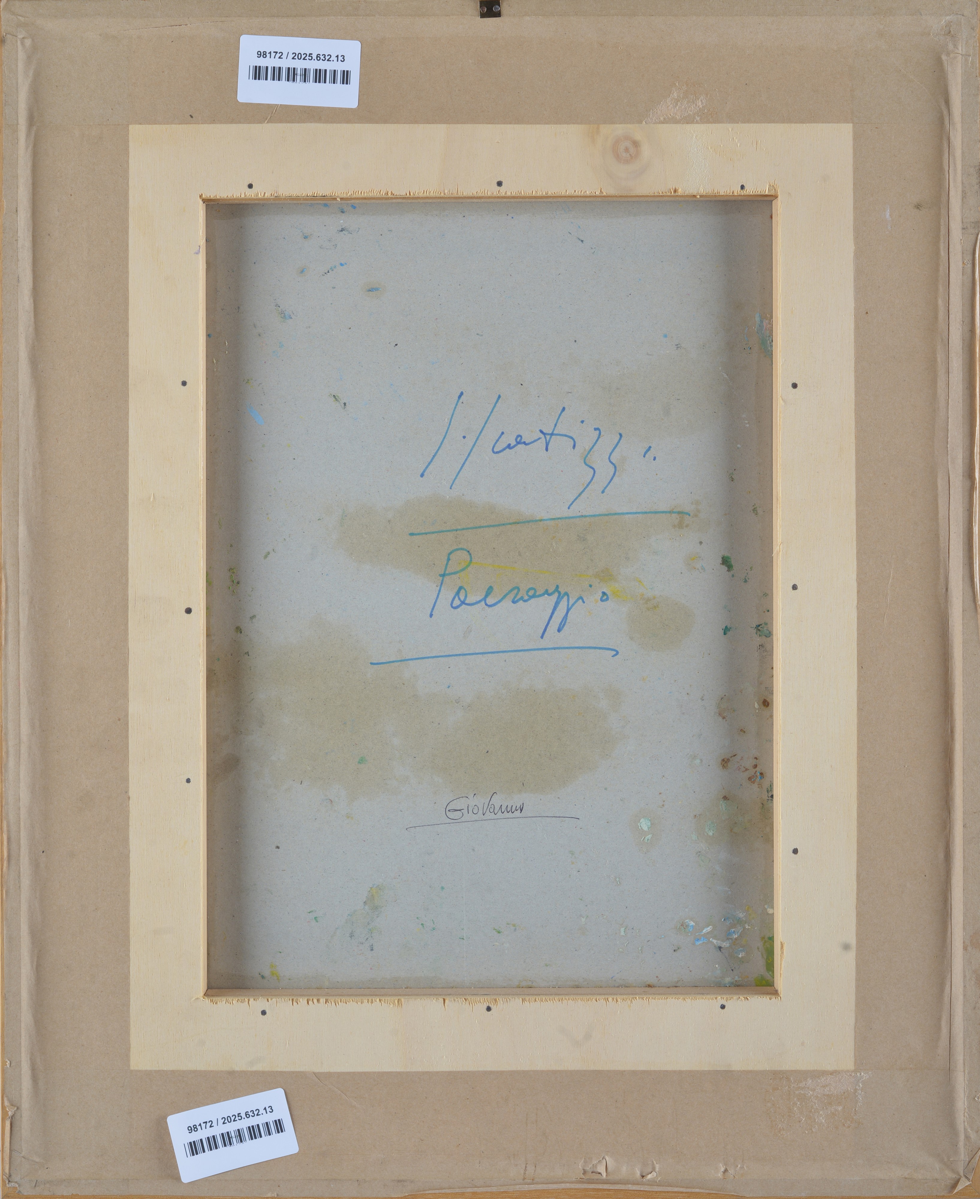 Sergio Scatizzi - Paesaggio, olio su cartone