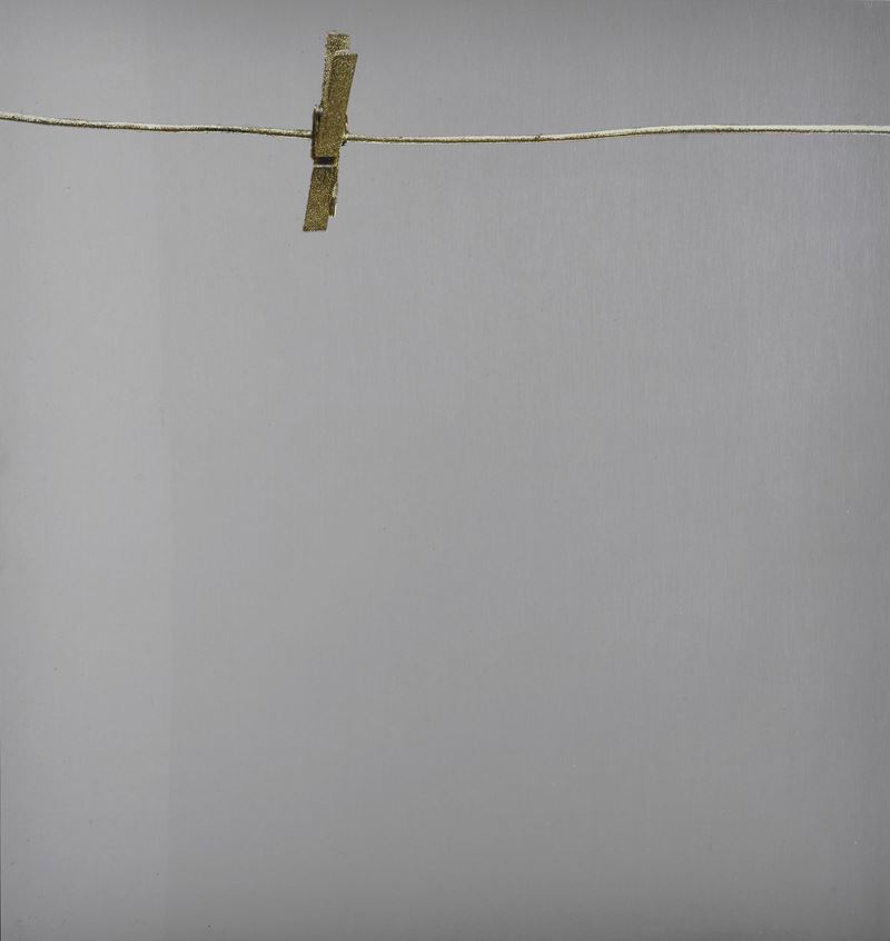 Michelangelo Pistoletto - La molletta, serigrafia su acciaio inossidabile lucidata a specchio