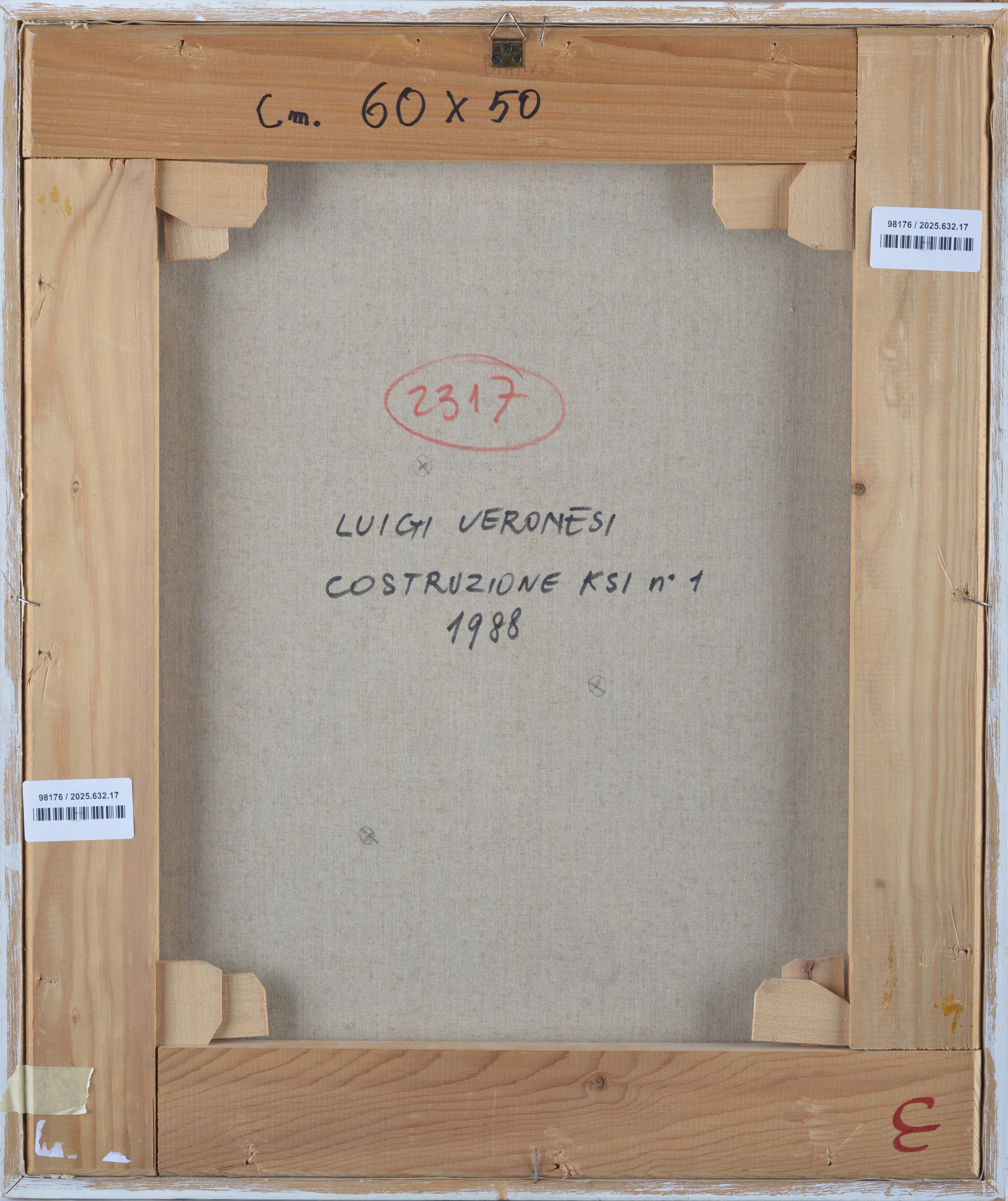 Luigi Veronesi - Costruzione KSI n. 1, olio su tela