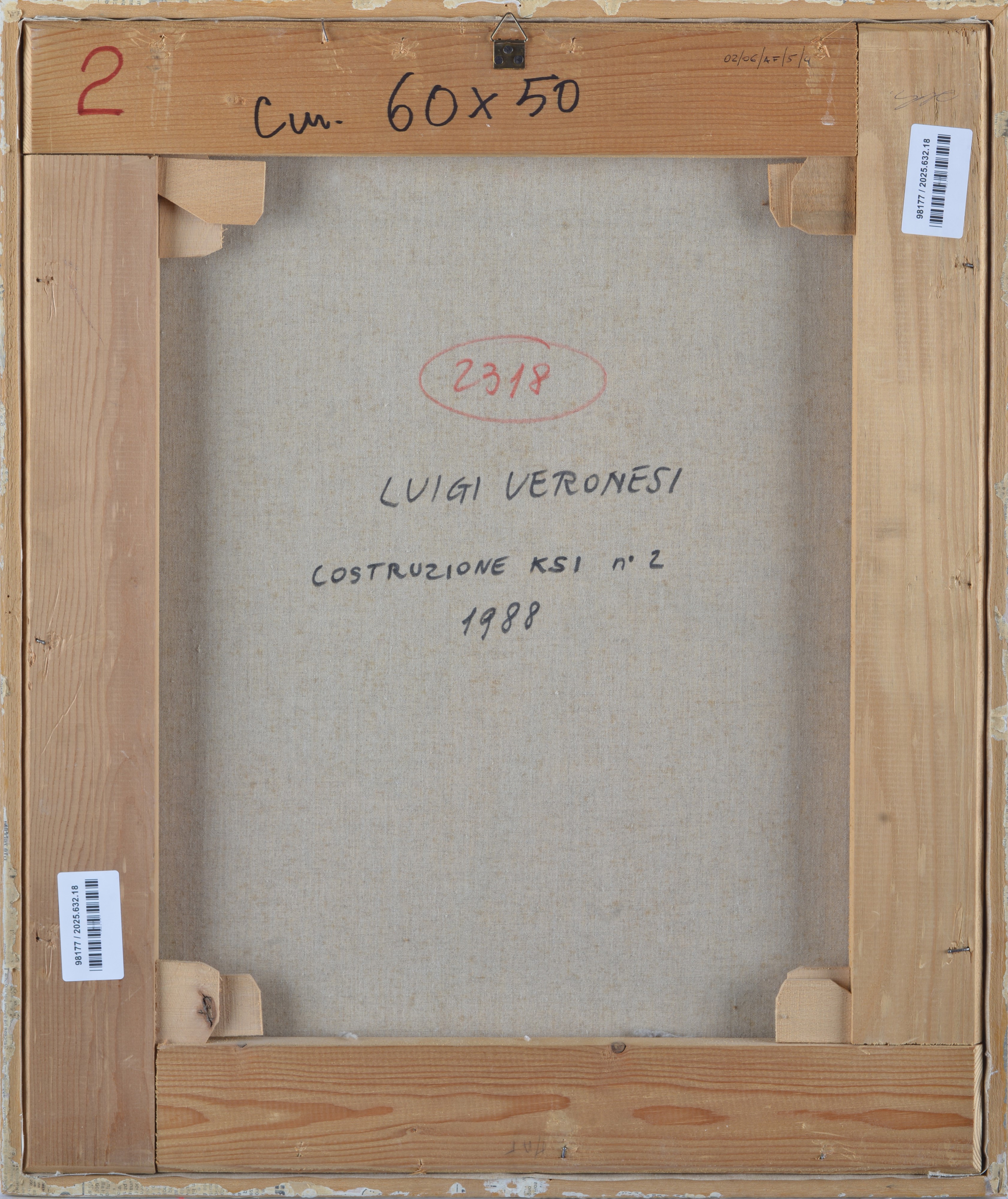 Luigi Veronesi - Costruzione Ksi N. 2, olio su tela
