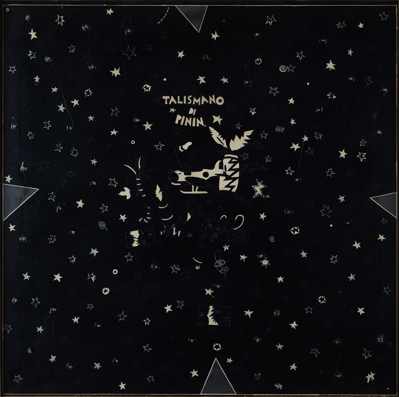 Luca Alinari - Talismano di Pinin, acrilico su tela, cm 80x80