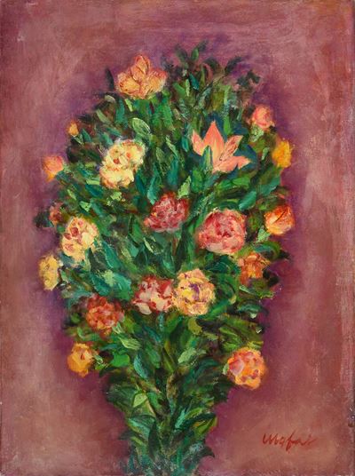 Fiori, olio su tela
