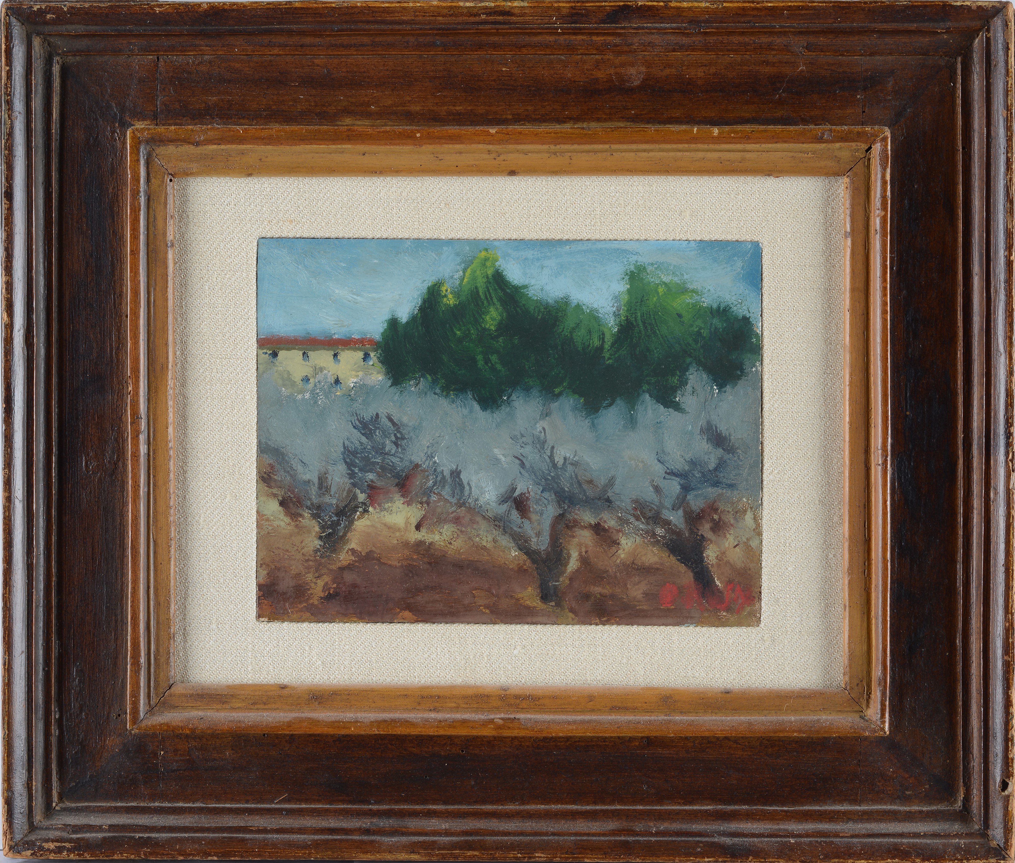 Ottone Rosai - Paesaggio, olio su tavola