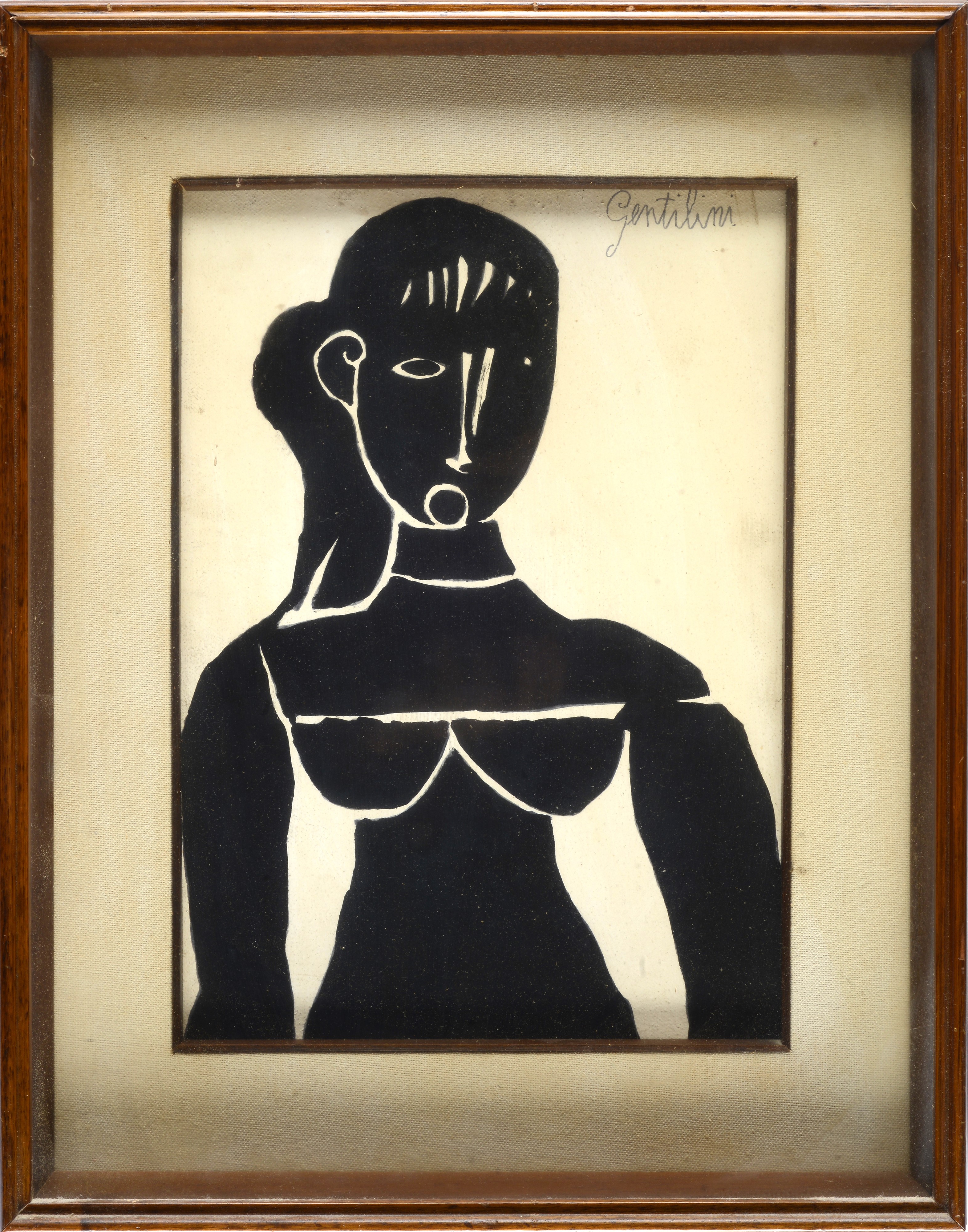 Franco Gentilini - Figura, olio su tela