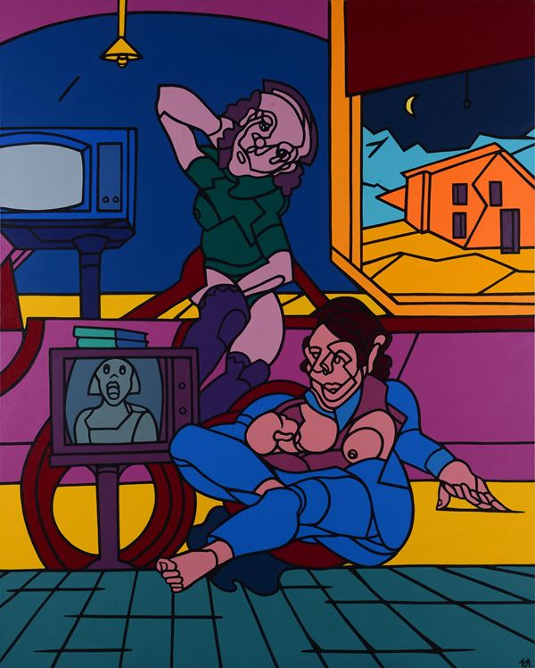 Valerio Adami - TV at home (in the evening)