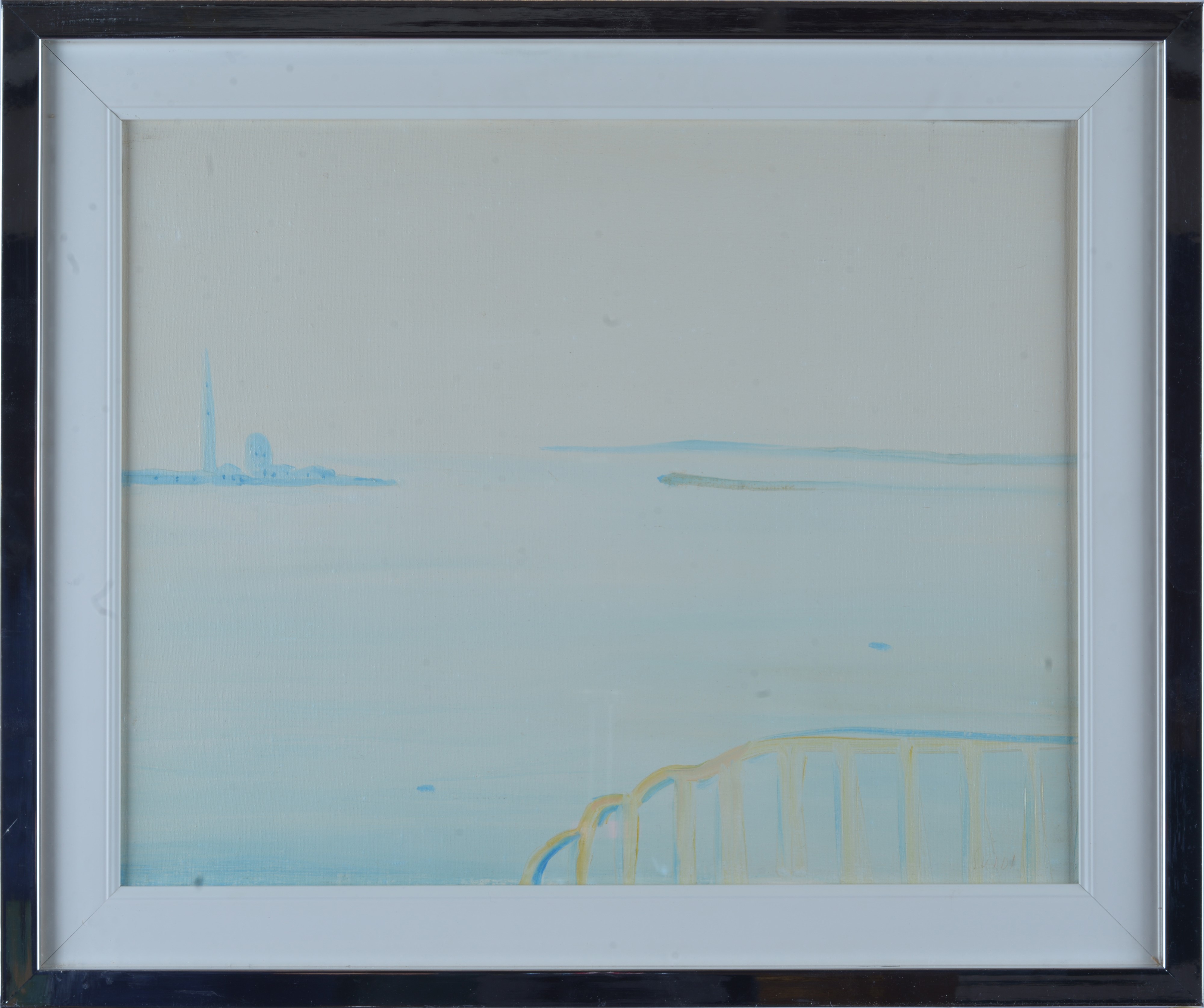 Virgilio Guidi - San Giorgio a Venezia, olio su tela, cm. 45x50