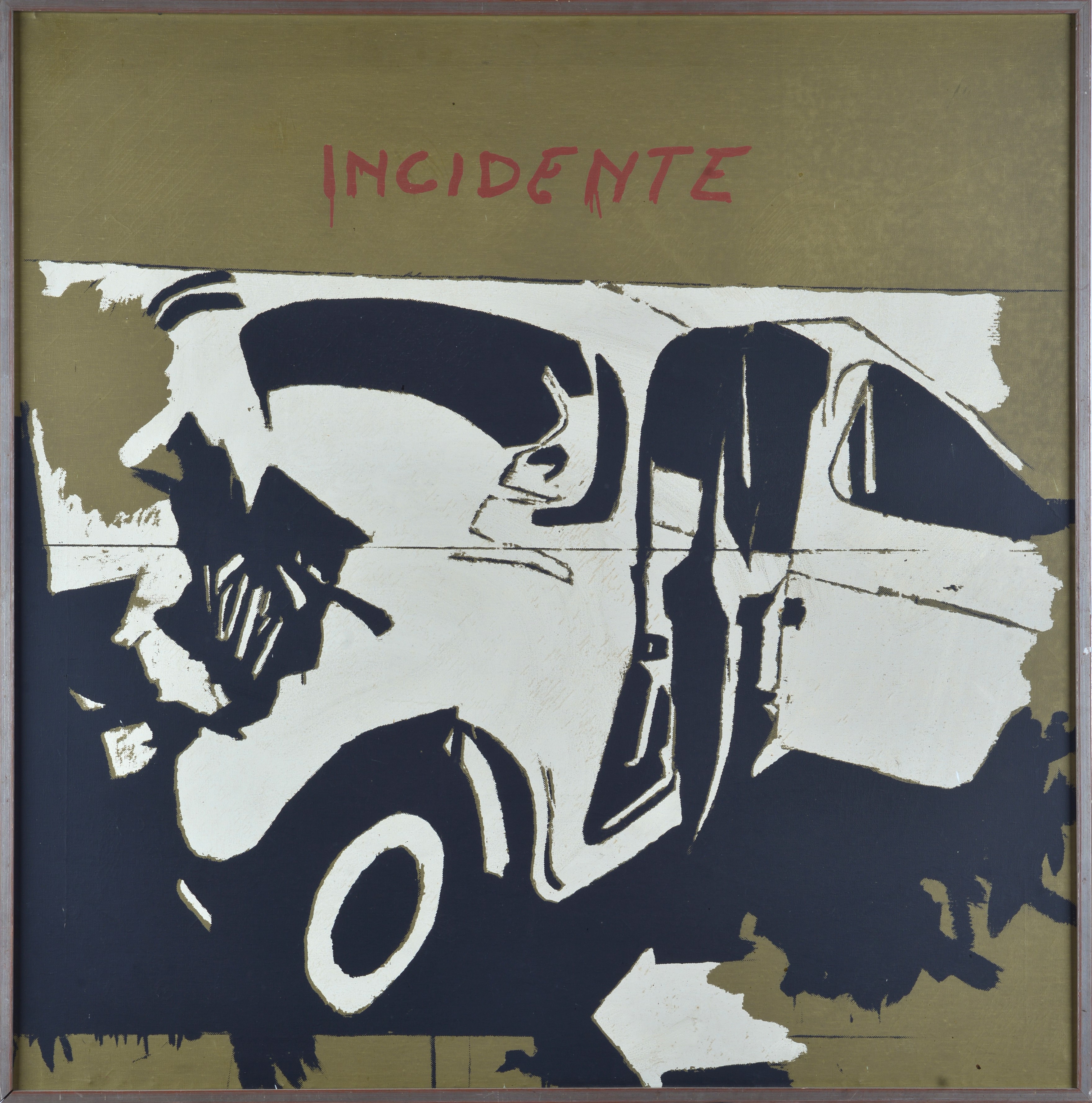Mario Schifano - Incidente - Serigrafia su tela