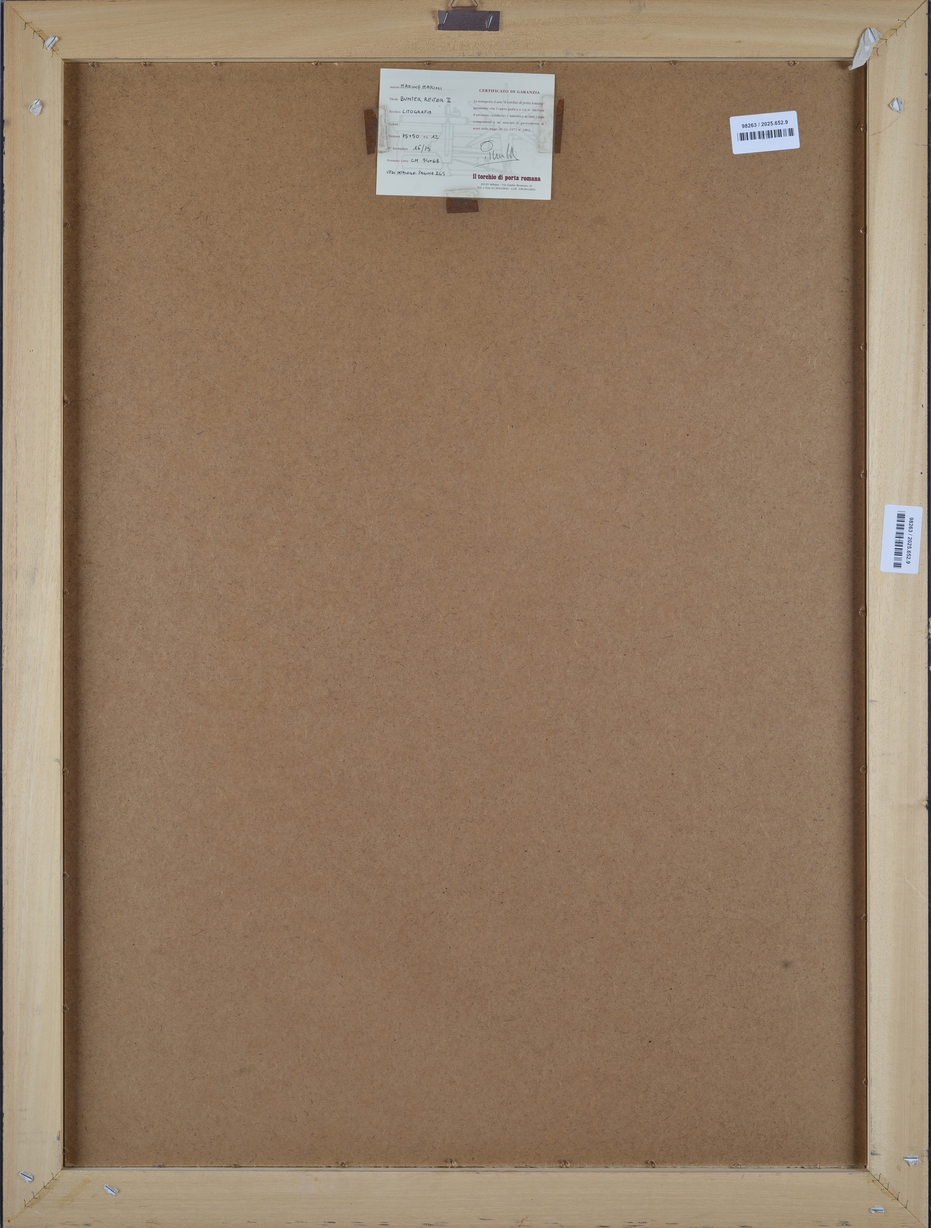 Marino Marini - Bunter Reiter II, litografia a colori, 1976