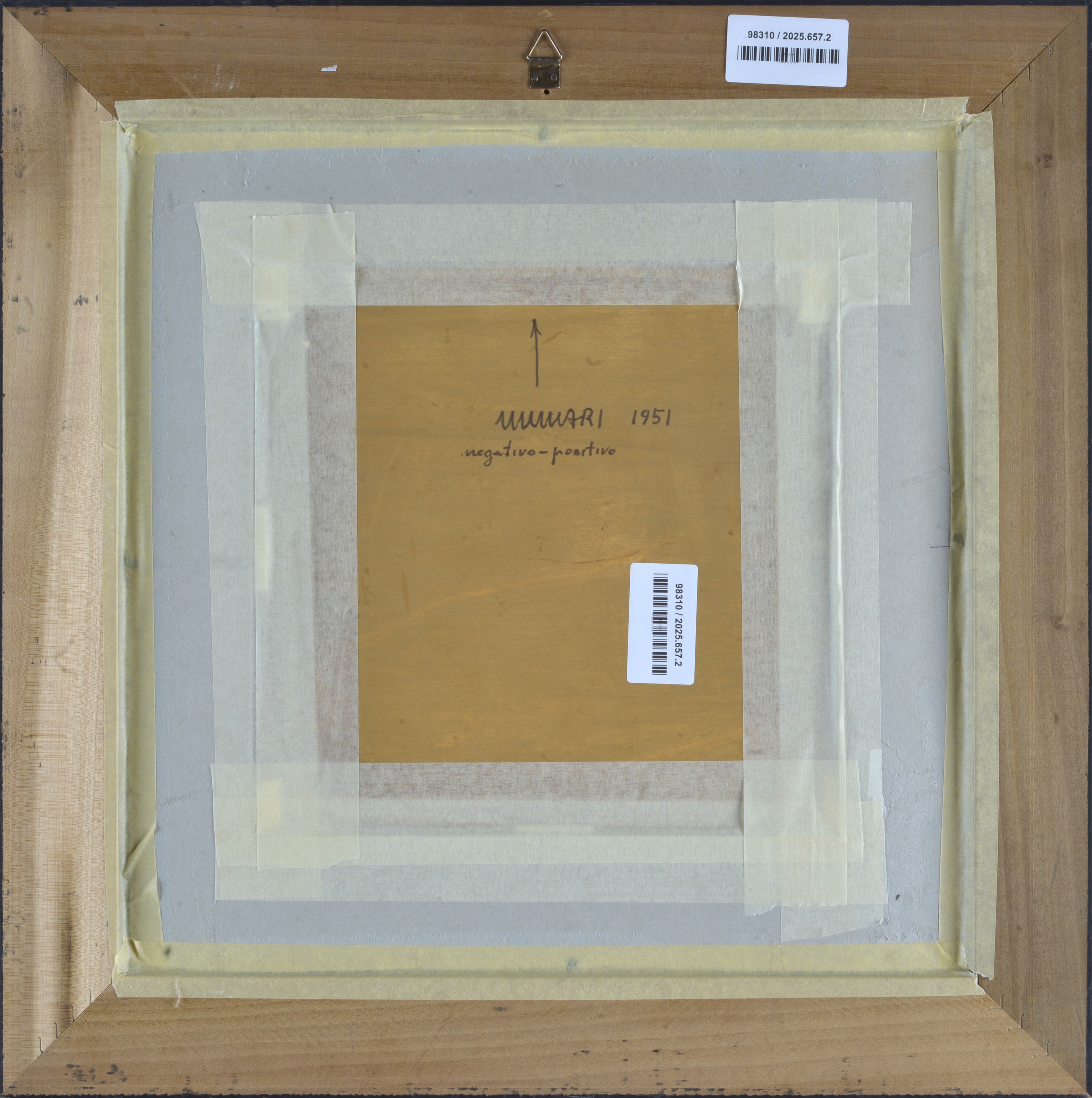 Bruno Munari - Negativo - Positivo, olio su legno