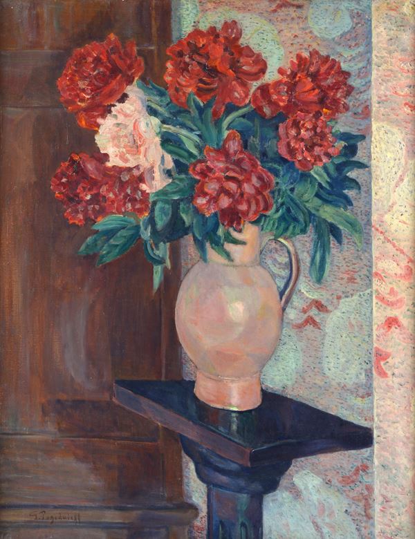 Attr. a Georges de Pogedaieff - Flowers in the vase