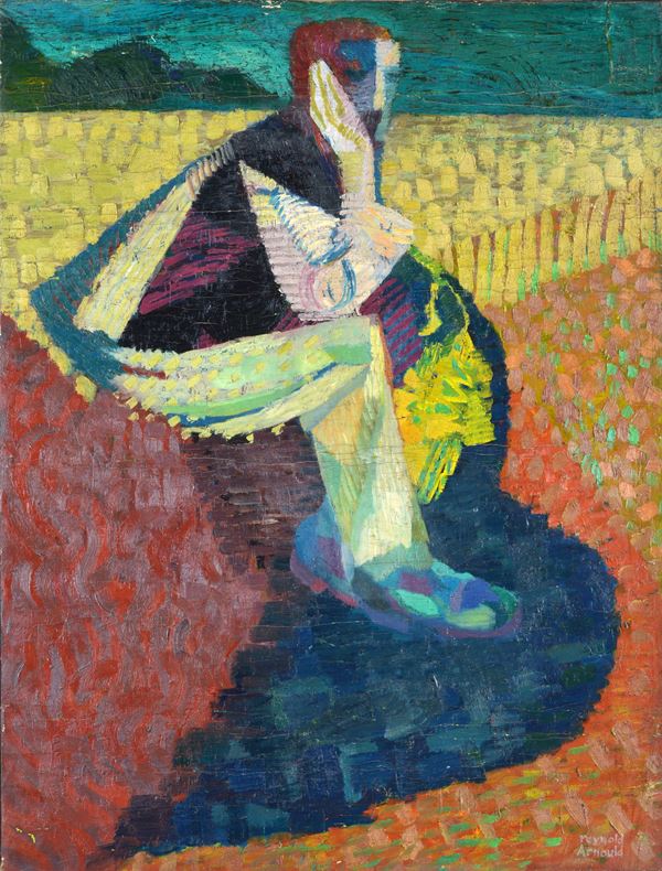 Attr. a Reynold Arnould - Seated Figure (front) - Still Life (back)