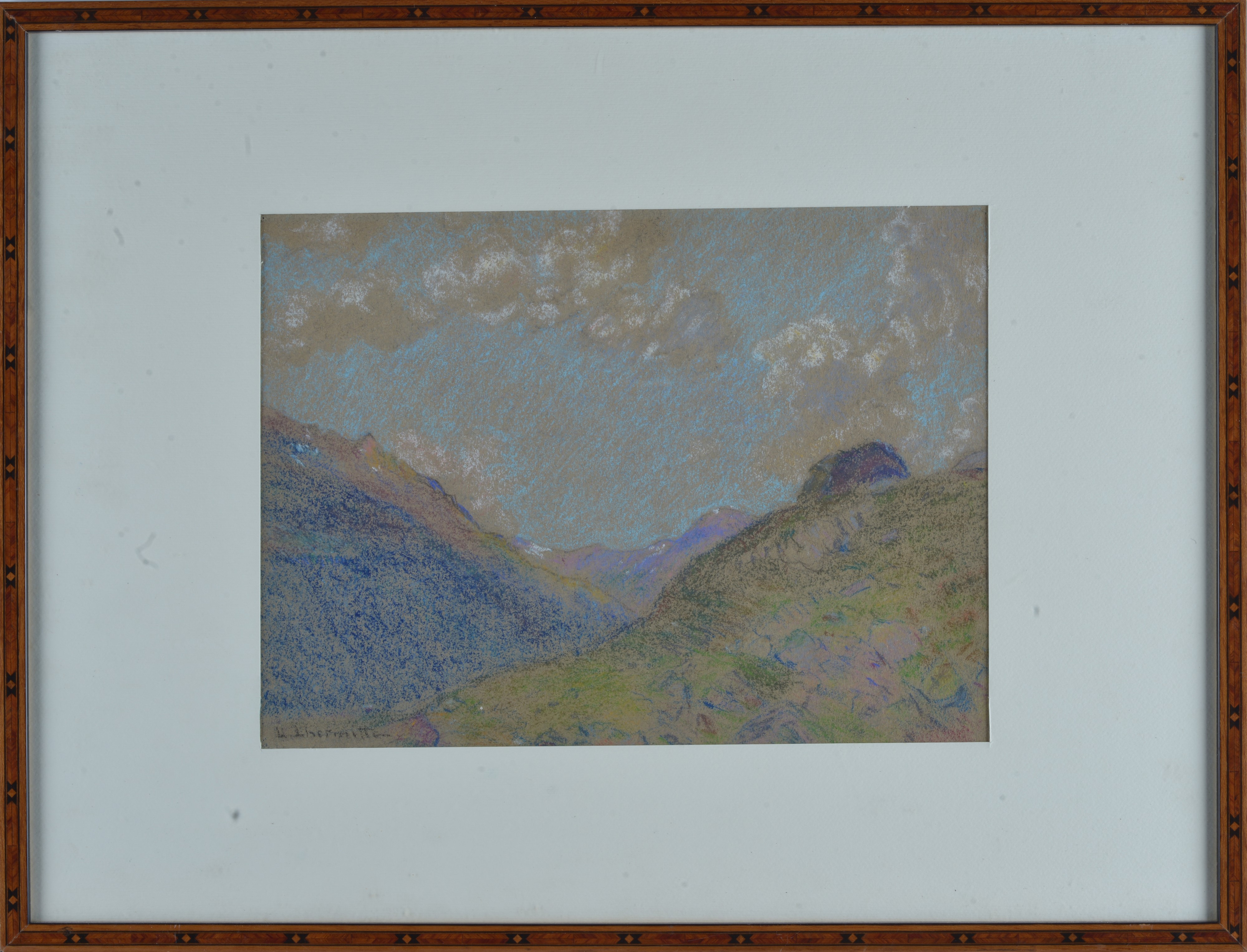 Attr. a Léon Augustin Lhermitte - Attribuito a Léon Augustin Lhermitte, Paesaggio montano, pastel...