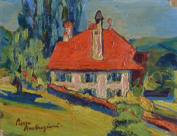 Attr. a Pierre Ambrogiani - The house with the red roof