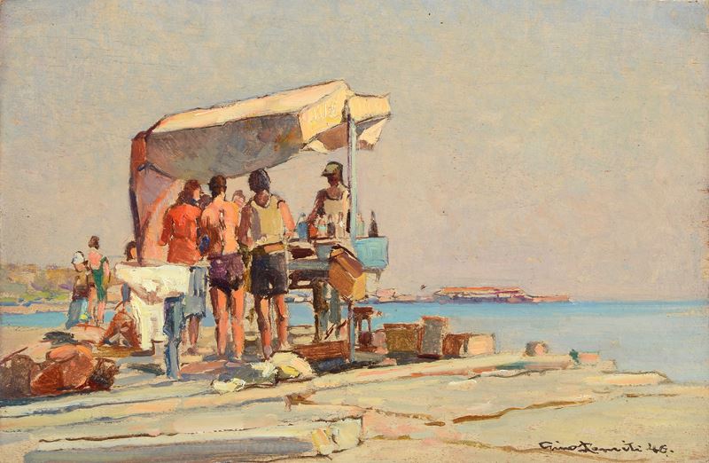 Bagnanti sul lungomare