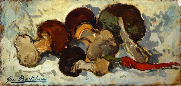 Giovanni Bartolena - Natura morta con funghi