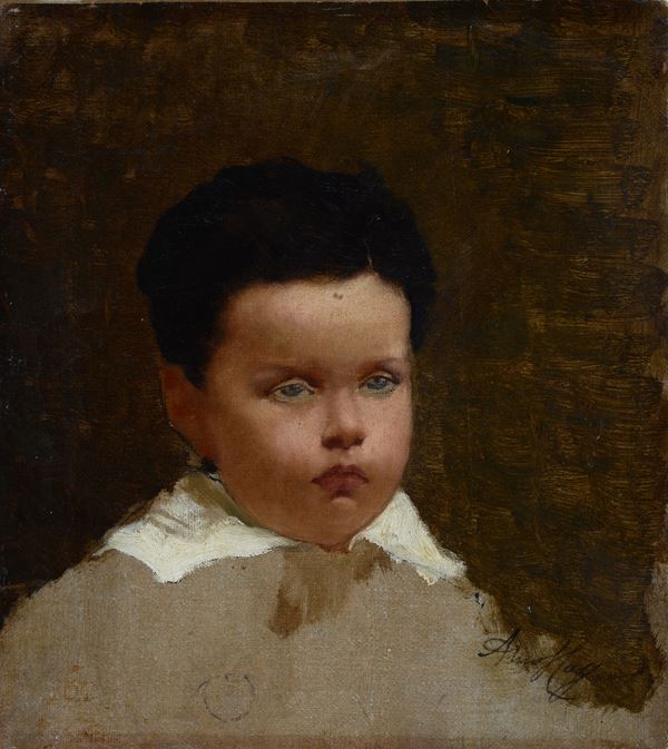Amos Cassioli - Ritratto di bambino