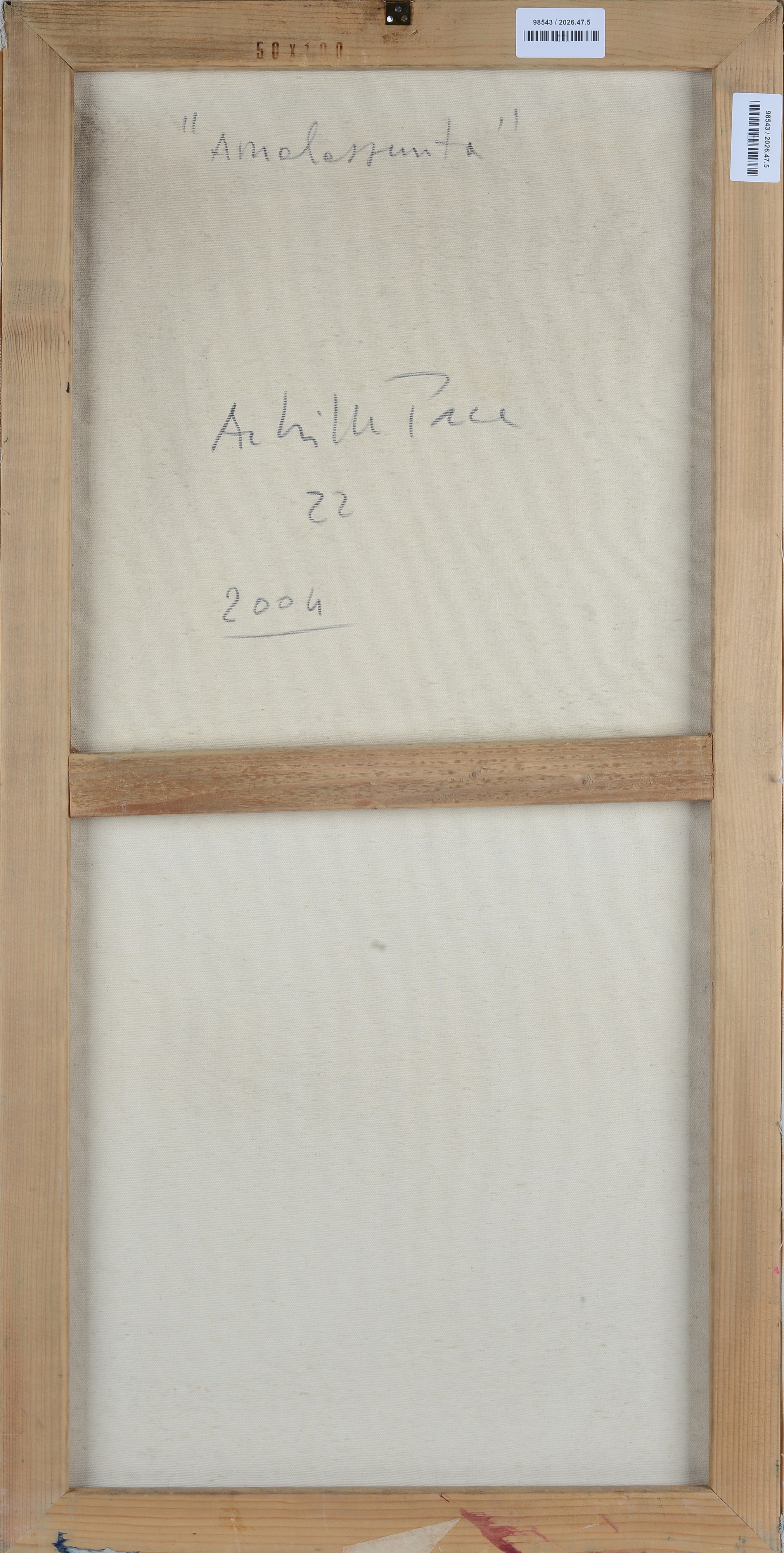 Achille Pace - Amalasunta - Olio su tela, cm 50x100, 2004