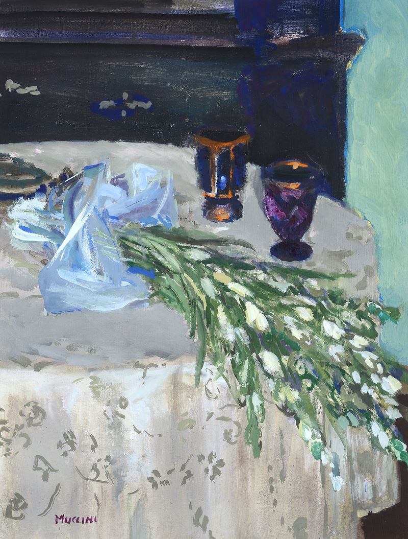 Marcello Muccini - Natura morta, olio su tela