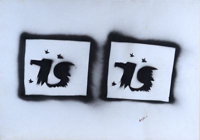 Senza titolo, spray su carta