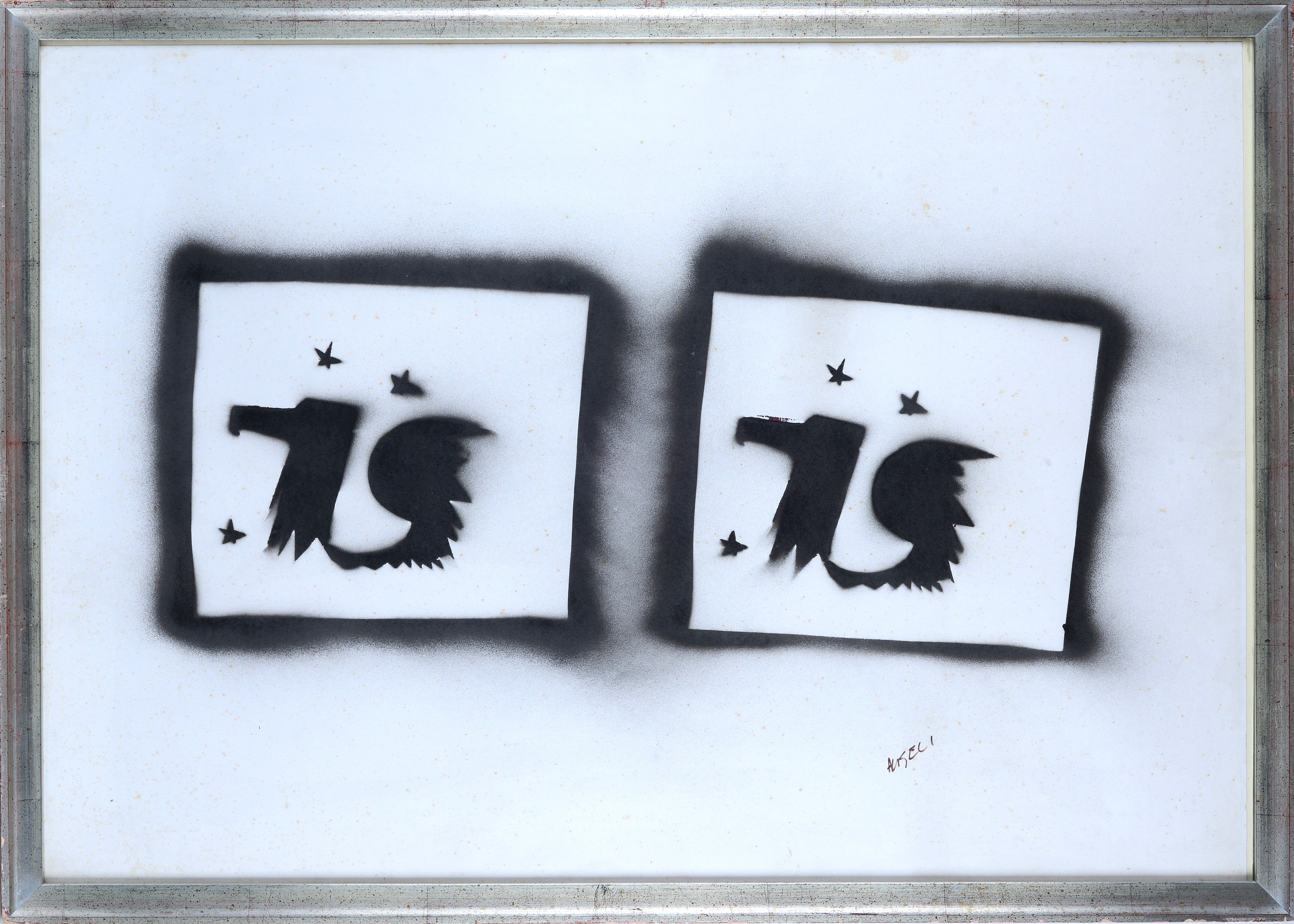 Franco Angeli - Senza titolo, spray su carta