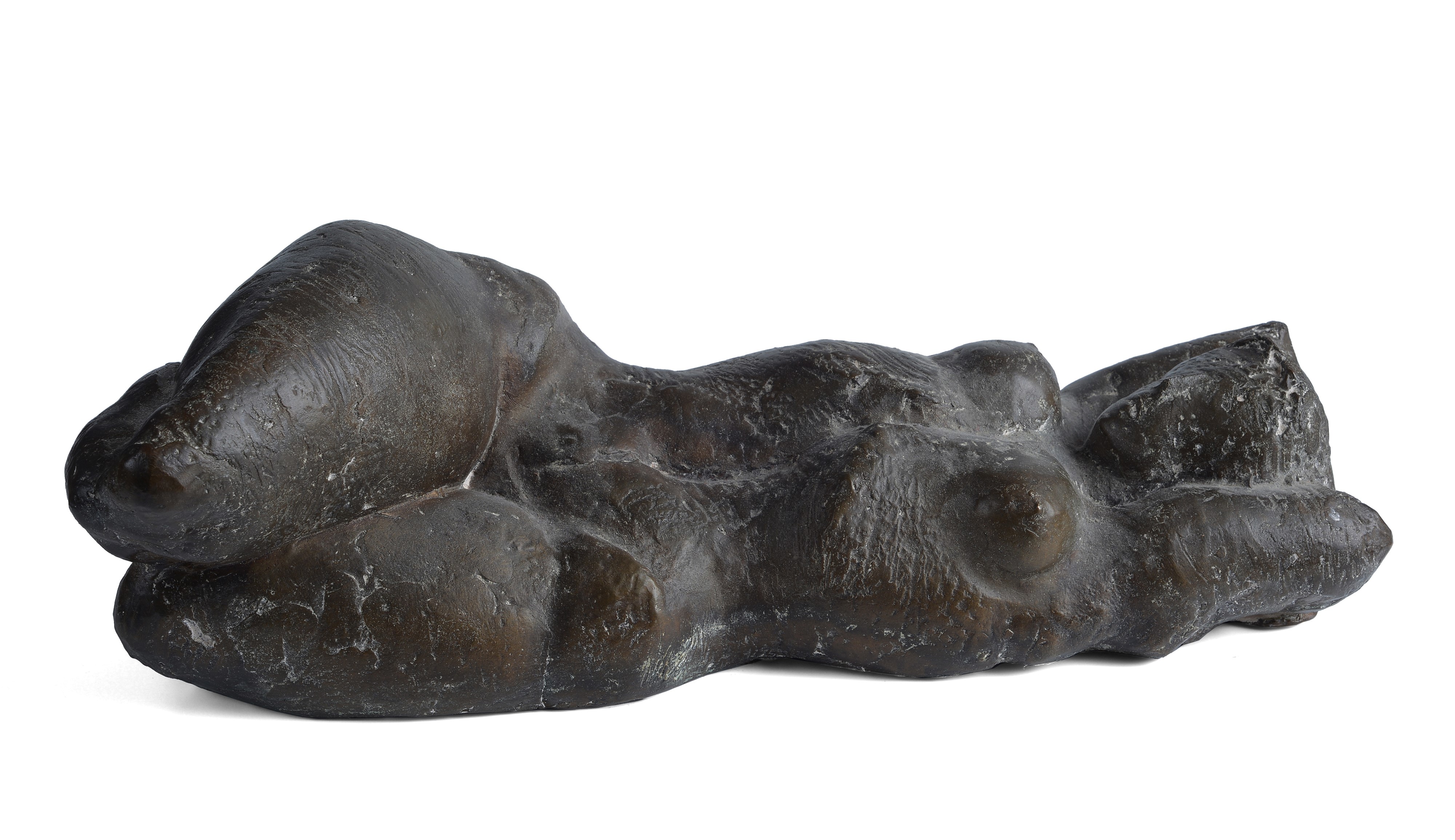 Richard Hess - Figura sdraiata III, scultura in bronzo del 1993