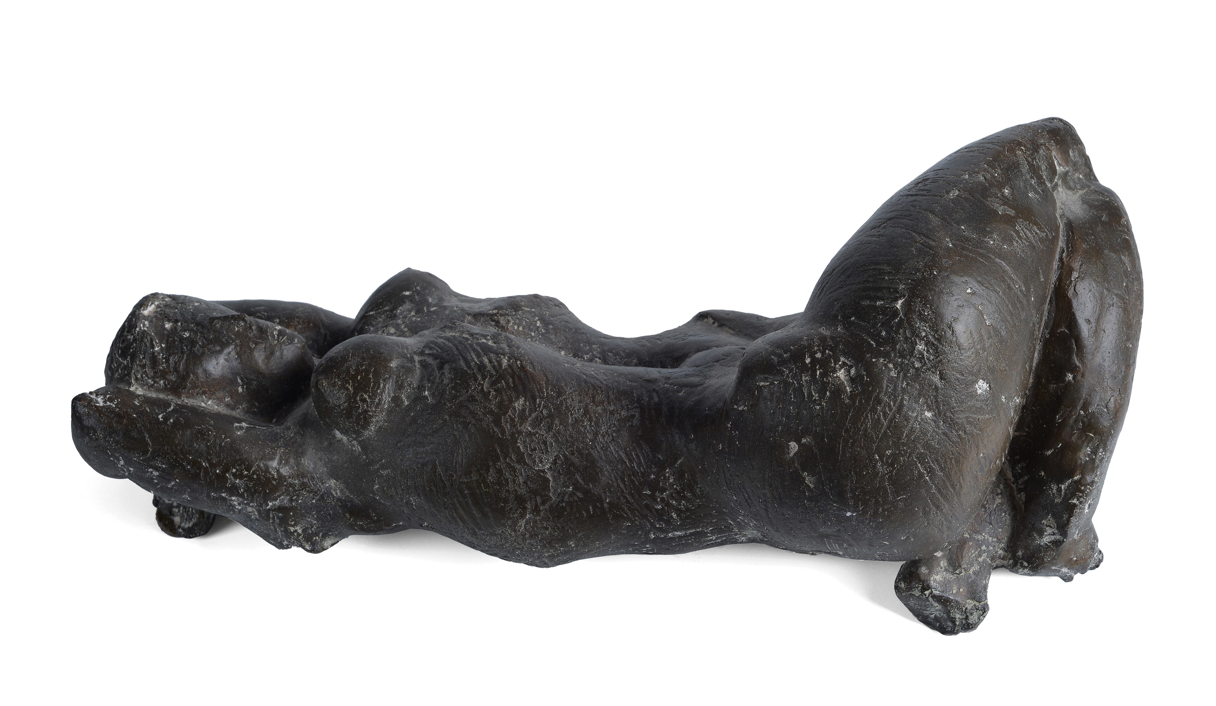Richard Hess - Figura sdraiata III, scultura in bronzo del 1993