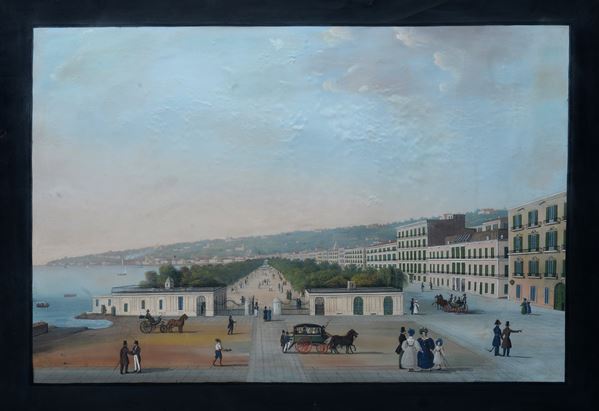Anonimo, XIX sec. - Piazza Vittorio a Napoli