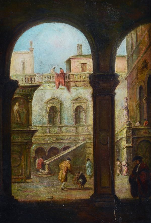 Anonimo, XIX sec. - Cortile veneziano