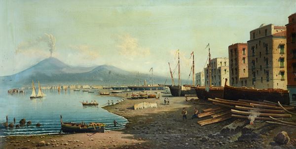 Attilio Pratella - Veduta del Porto di Napoli