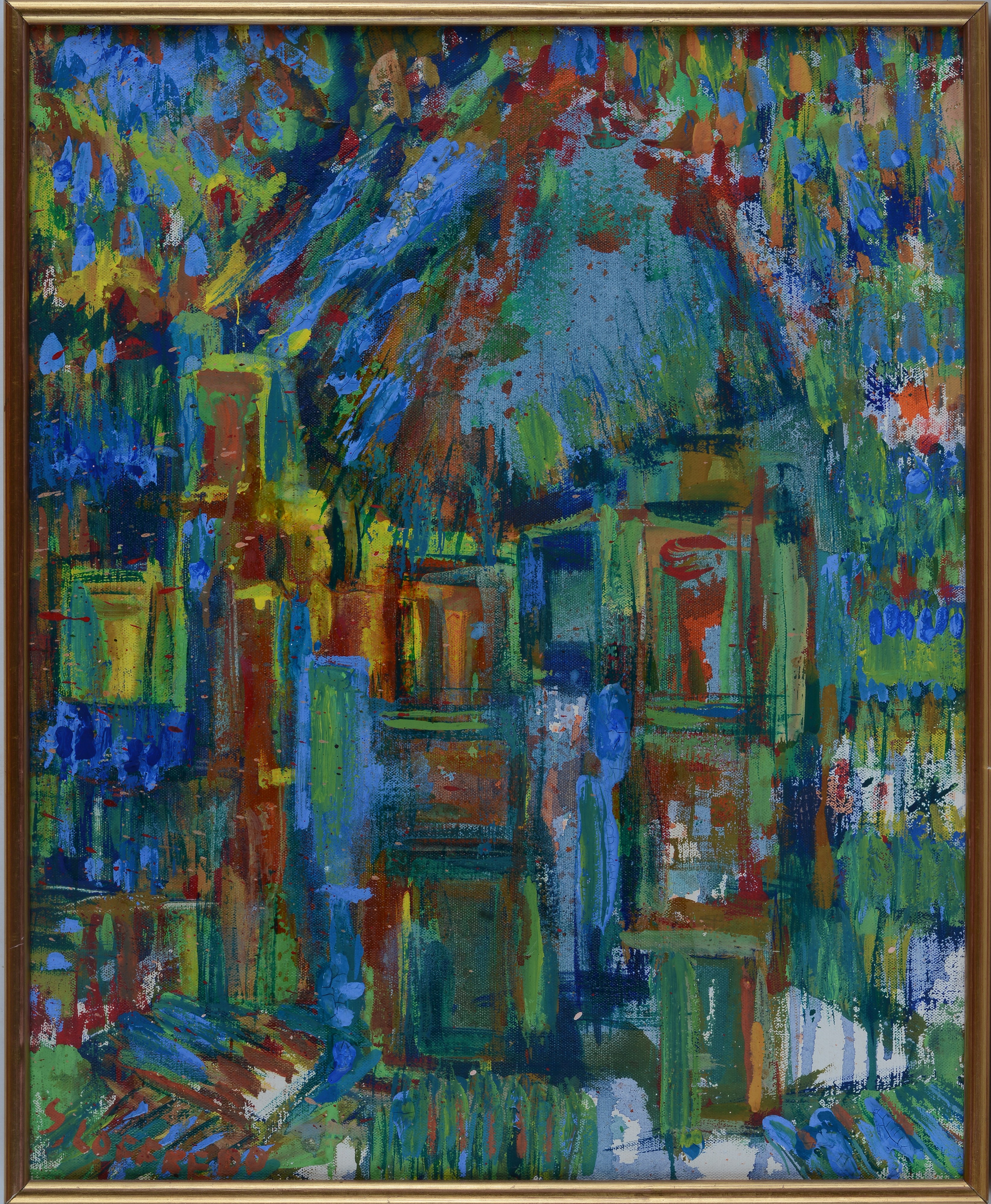 Silvio Loffredo - Battistero di Firenze - olio su tela, 1962