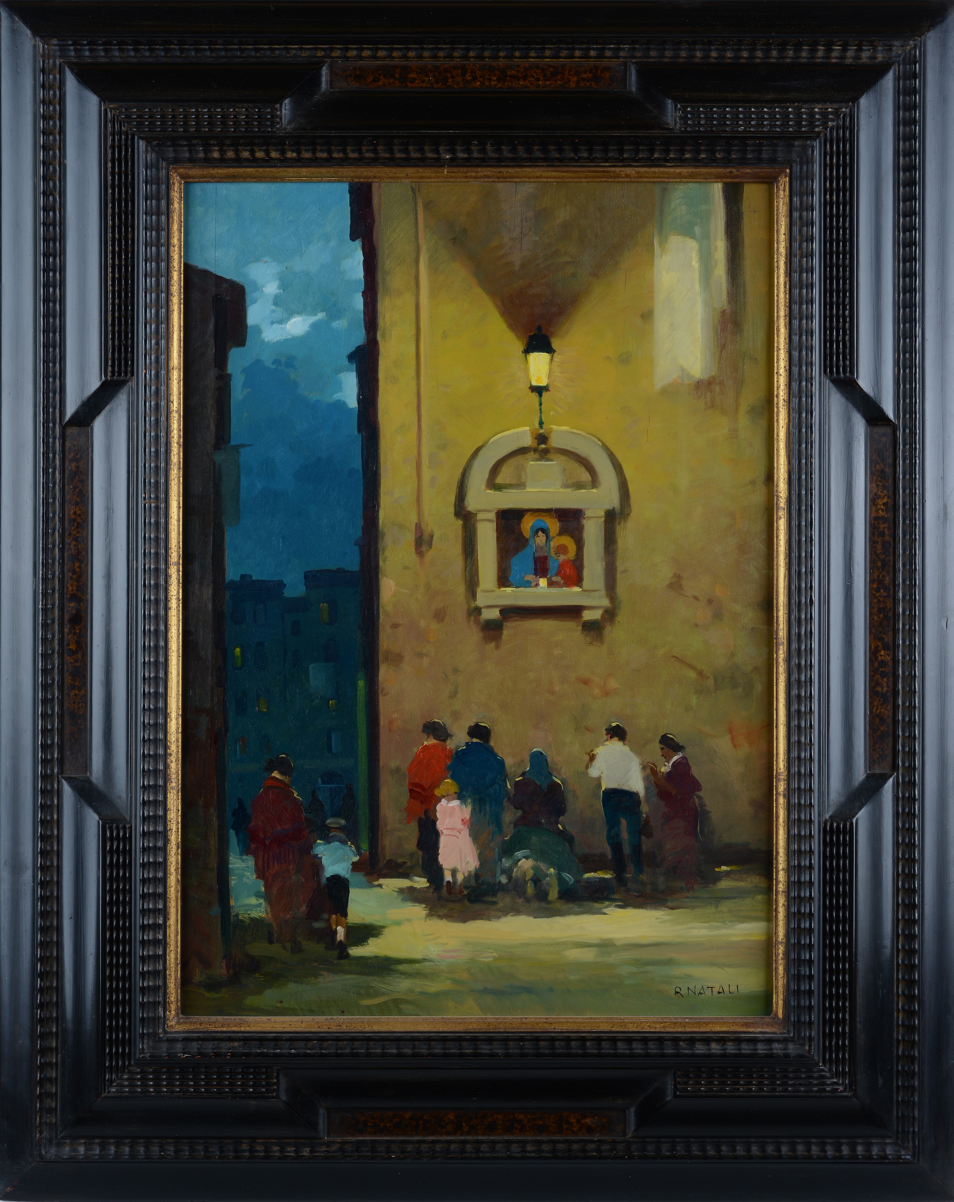 Renato Natali - Preghiera, olio su tavola