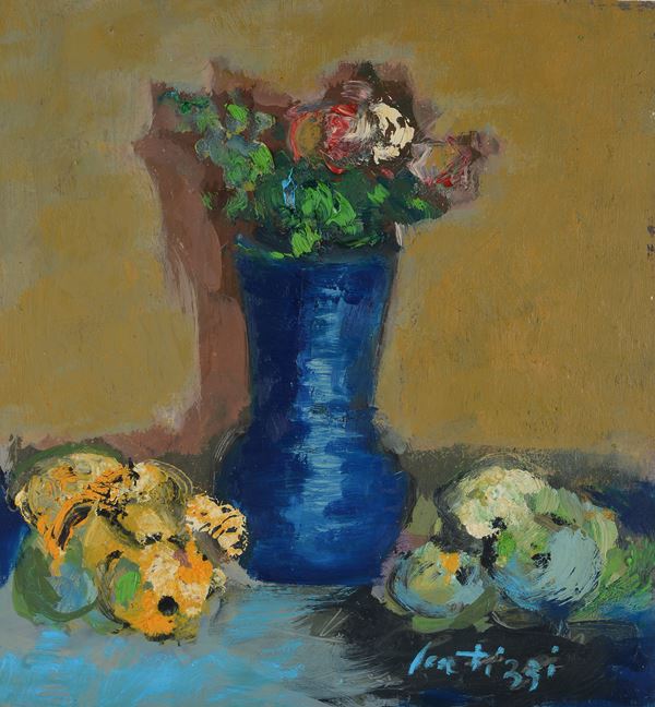 Sergio Scatizzi - Natura morta con vaso blu