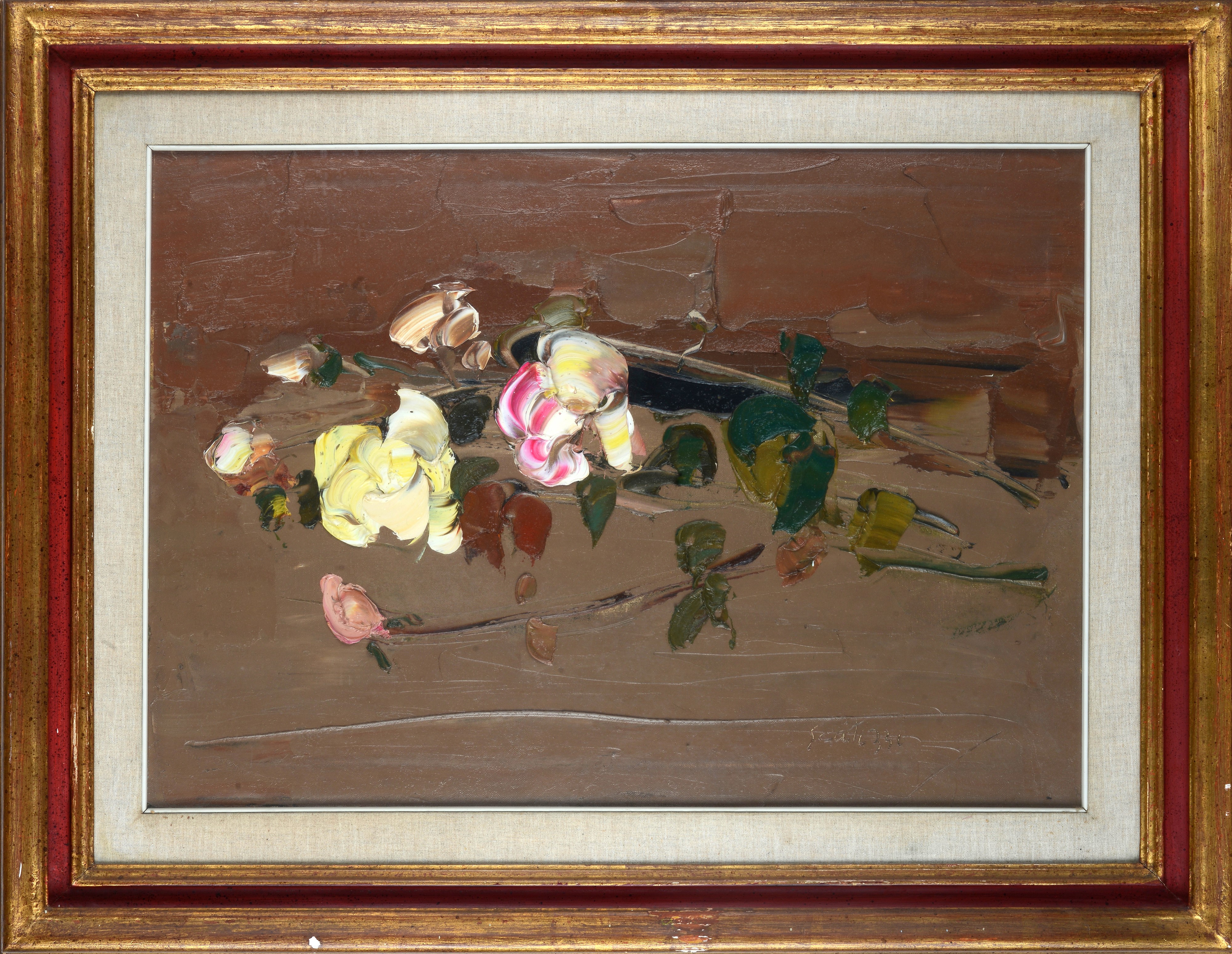 Sergio Scatizzi - Fiori, olio su tela cm. 50x70
