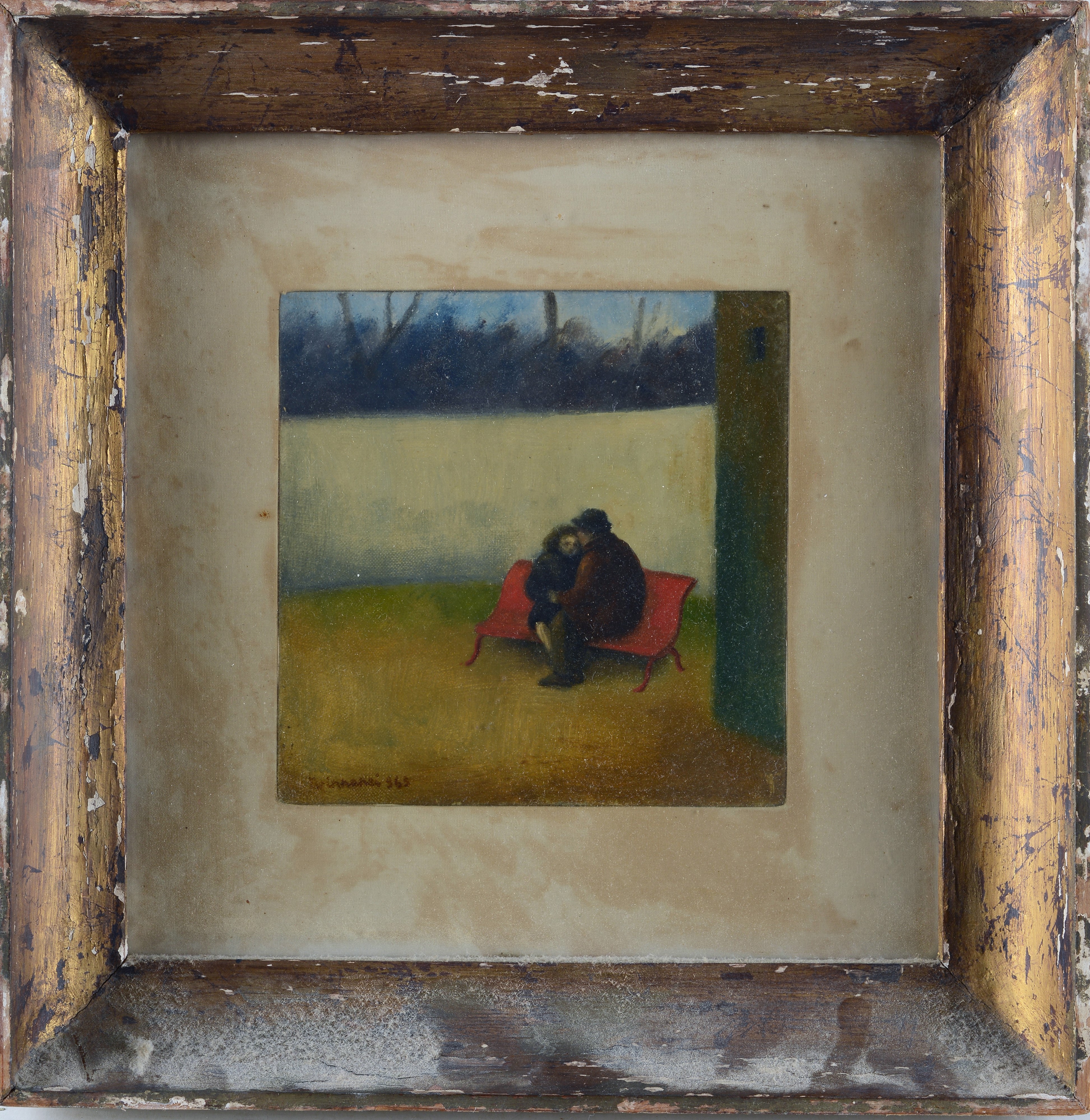 Nino Tirinnanzi - Figure, olio su tela, 1969
