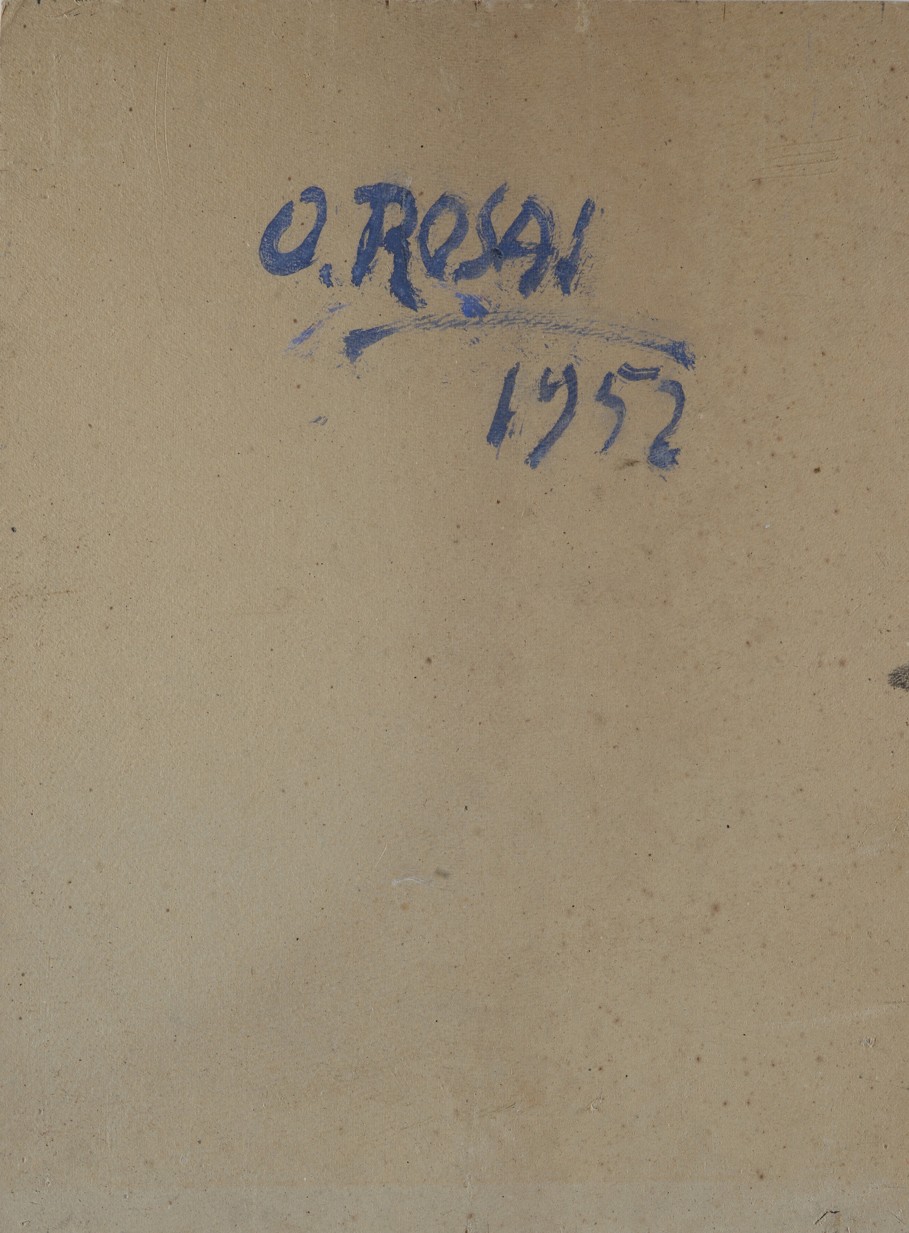 Ottone Rosai - Musicanti, olio su cartone