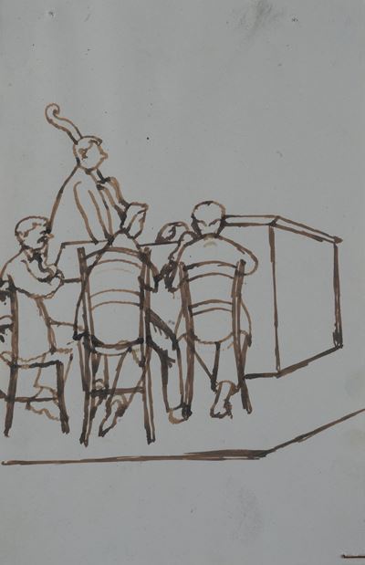 Concertino - Pennarello su carta, cm 22x14