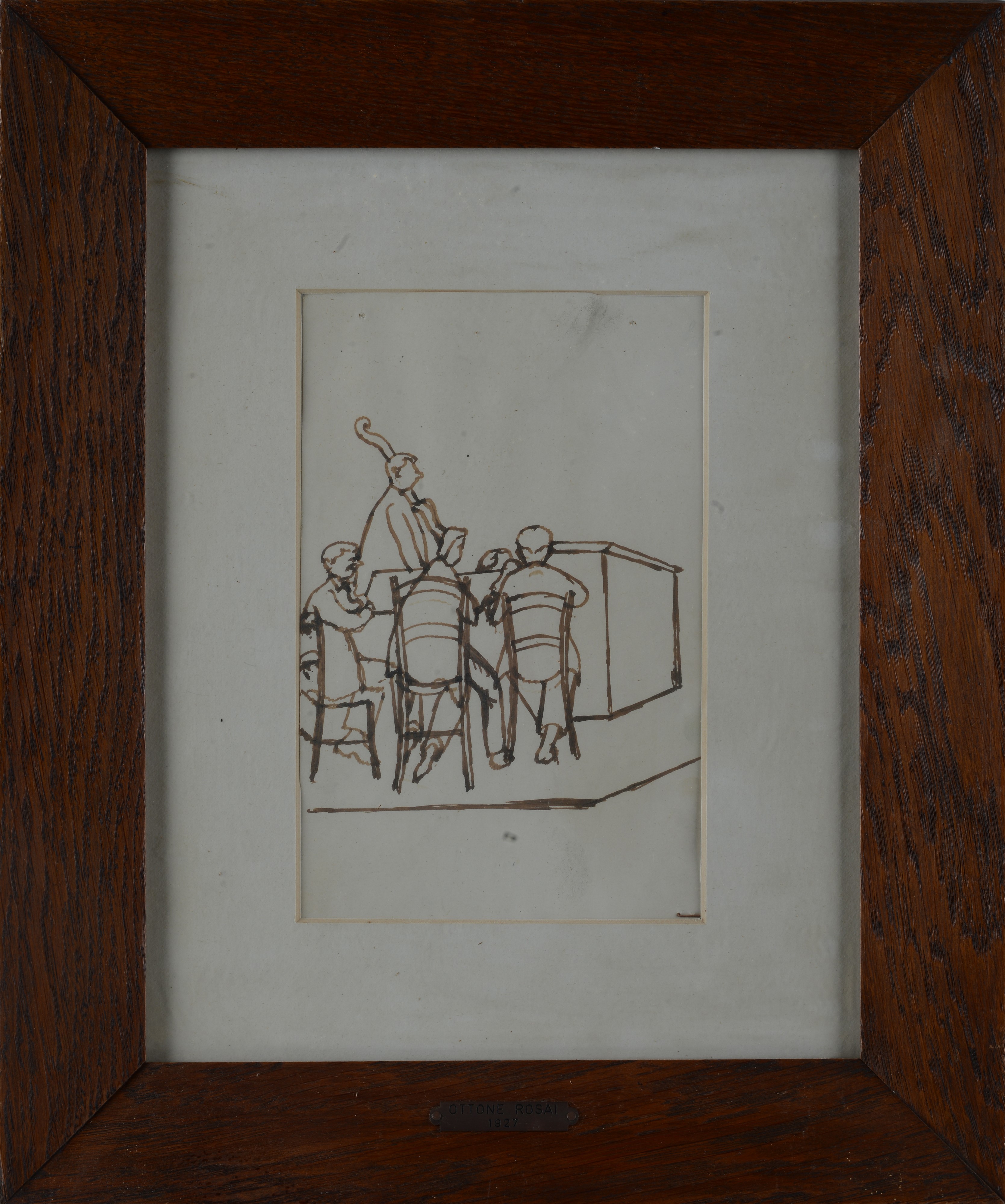 Ottone Rosai - Concertino - Pennarello su carta, cm 22x14