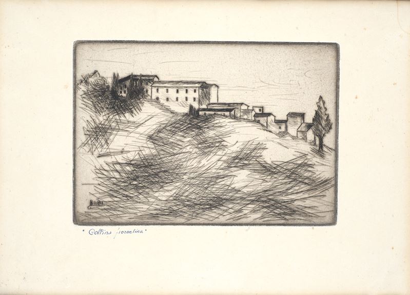 Ottone Rosai - Collina fiorentina, puntasecca