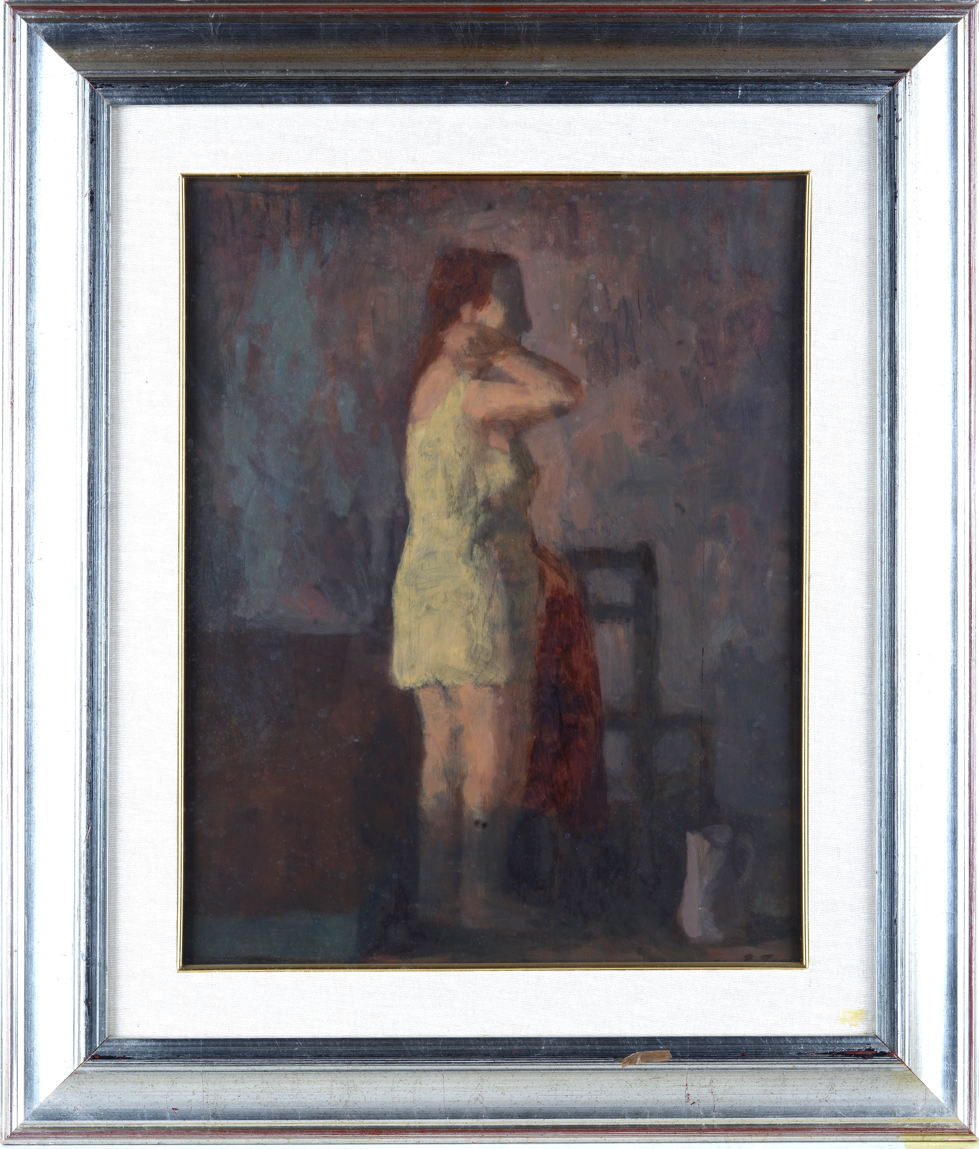 Domenico Cantatore - La toeletta, olio su tavola