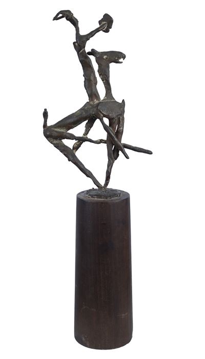 Guerriero, scultura in bronzo