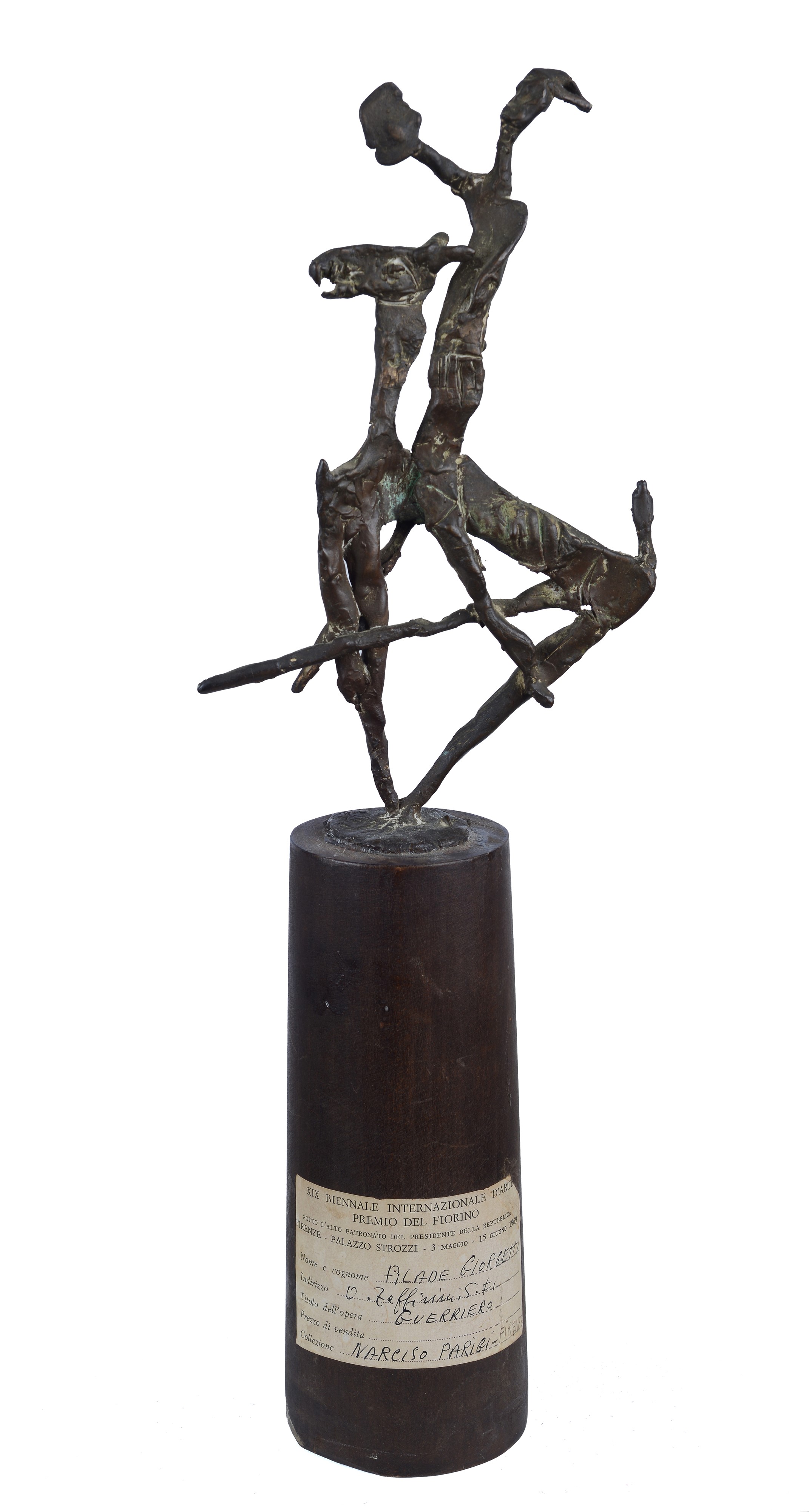 Pilade Giorgetti - Guerriero, scultura in bronzo
