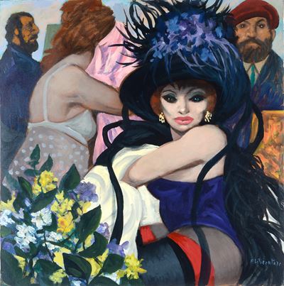 Figure, olio su tela, cm. 70x70