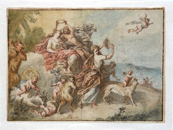Scuola Veneta, XVIII sec. - Bacco e Arianna