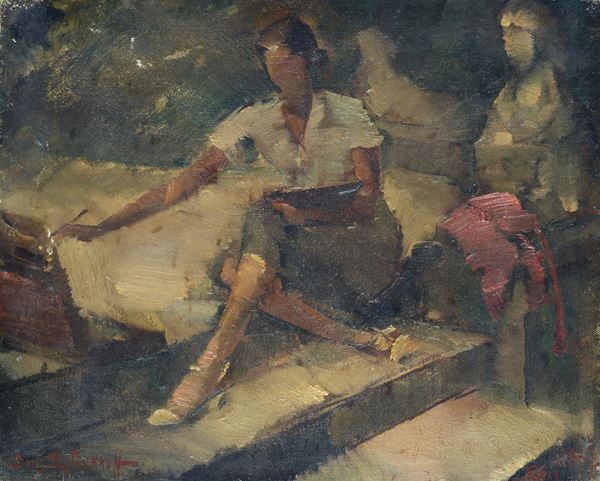 Boris Pastoukhoff - Donna che dipinge