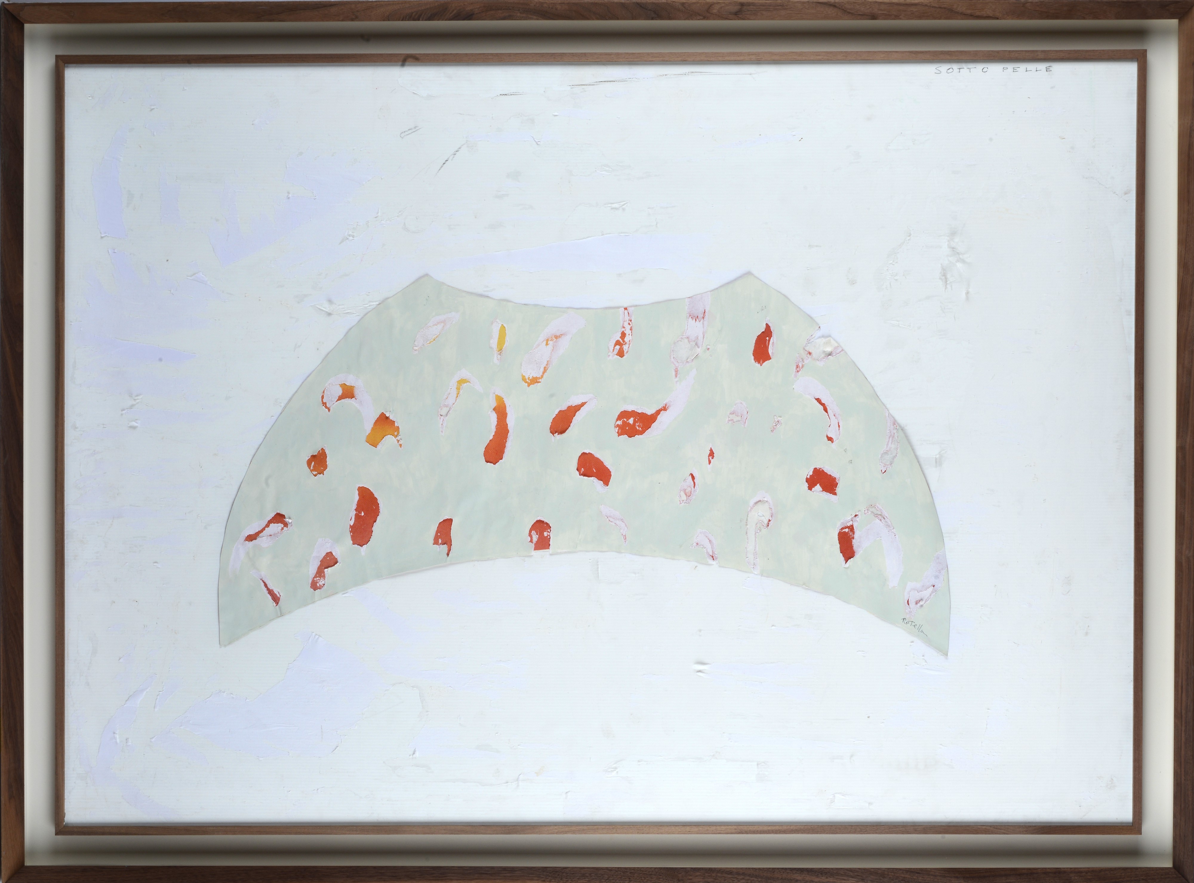 Mimmo Rotella - Sotto pelle, tecnica mista e collage su cartone