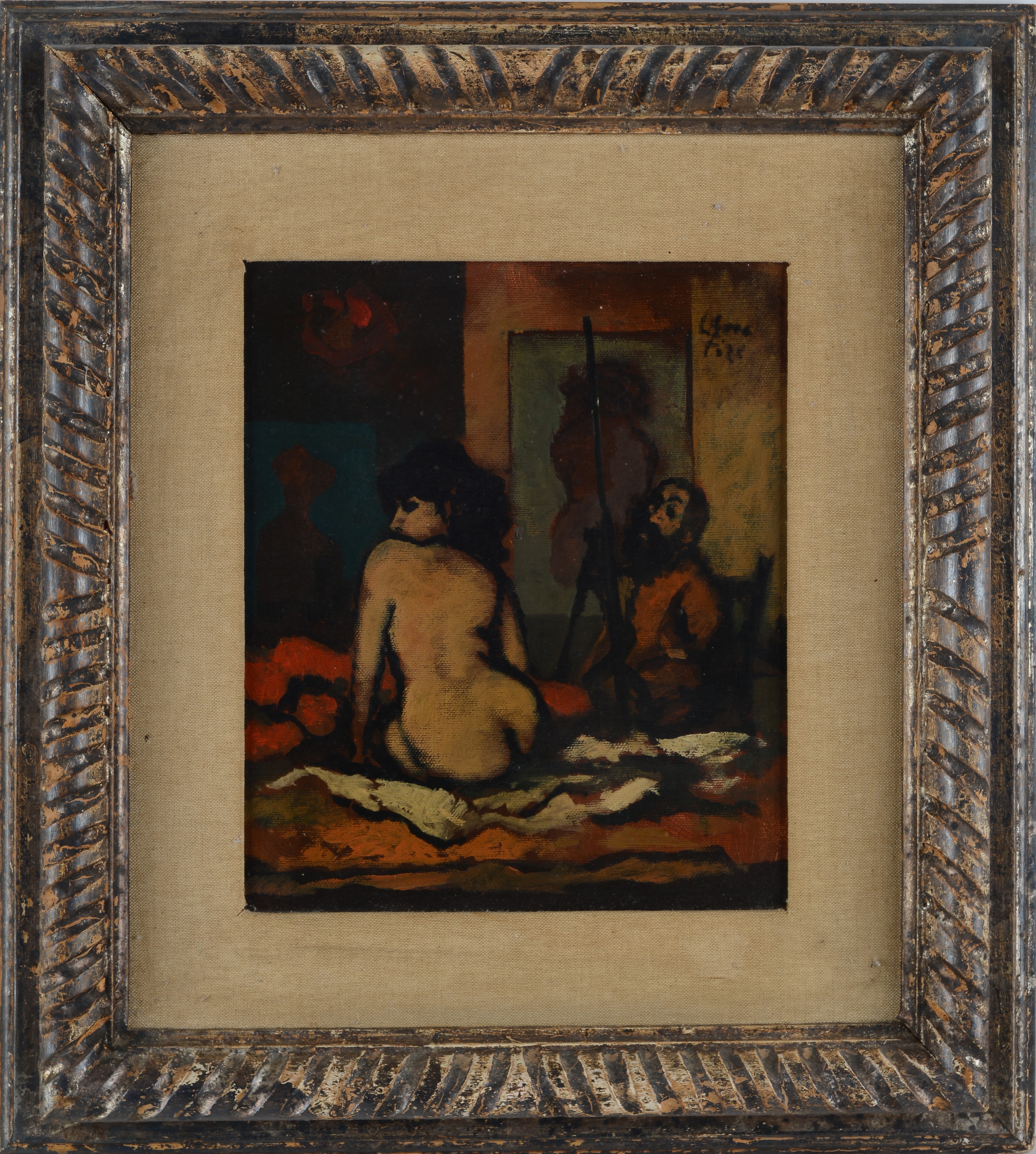 Fausto Maria Liberatore - Figure, olio su tela, 1979, cm 30x25,5