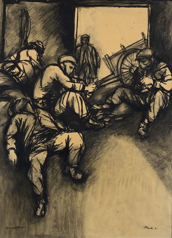 Ugo Attardi - Carrettieri