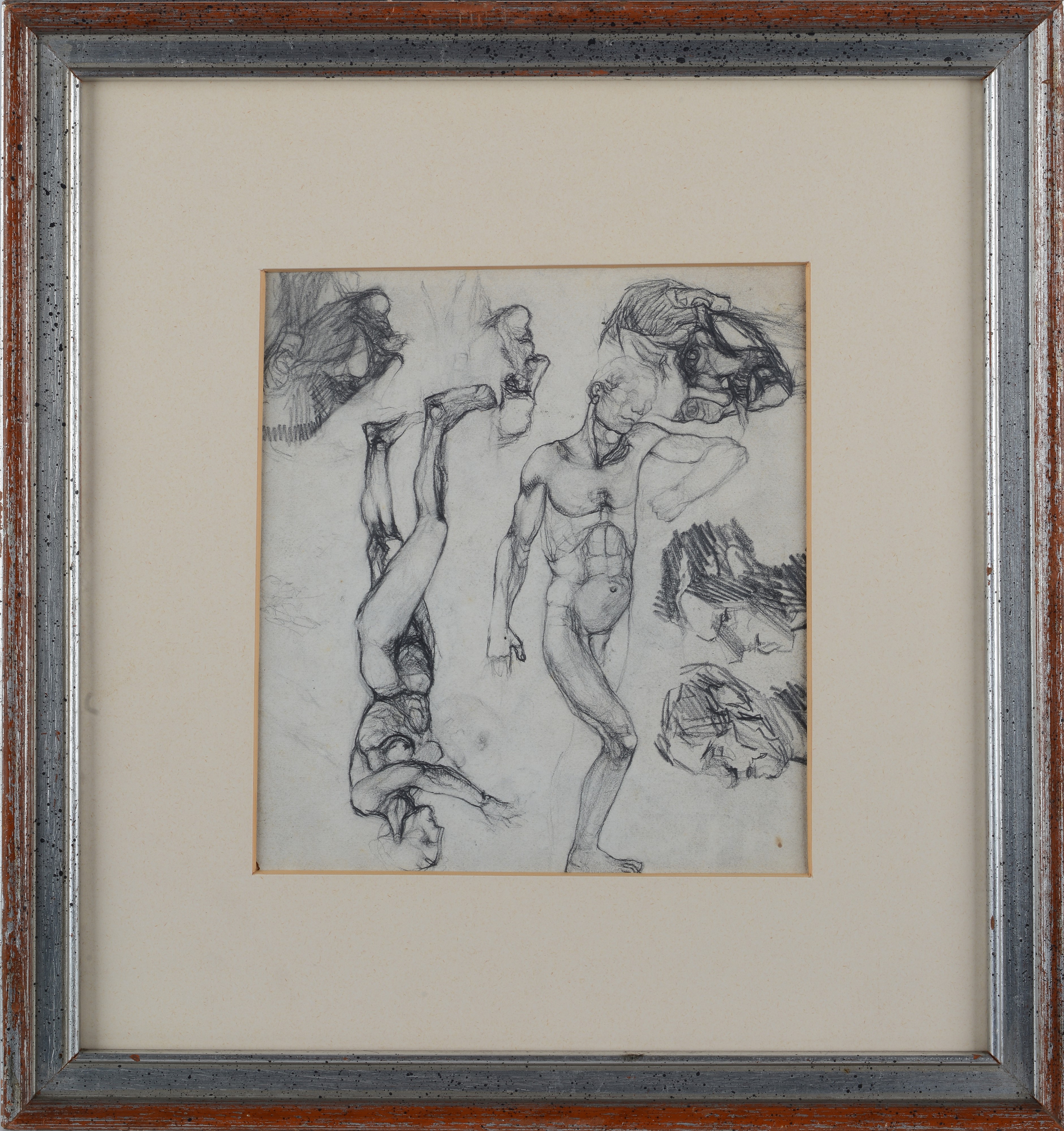 Mario Sironi - Studi di figure (fronte e retro), matita su carta